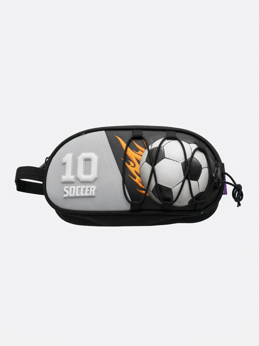 Trousse Scolaire Football Algo | Trousse à Crayons Soccer 10 avec Élastiques