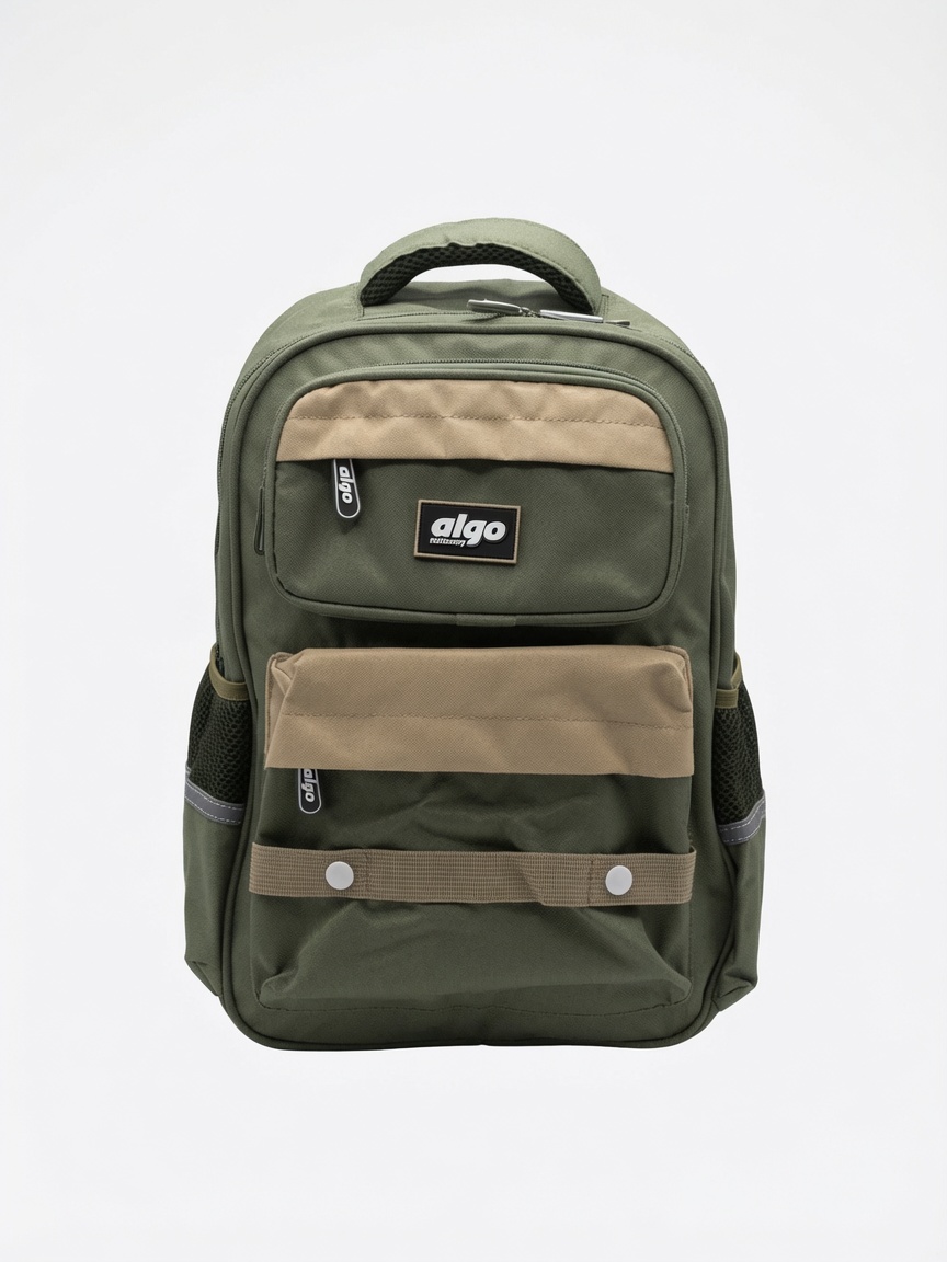Sac à Dos Scolaire Multi-poches Algo | Cartable Ergonomique Bicolore Tendance