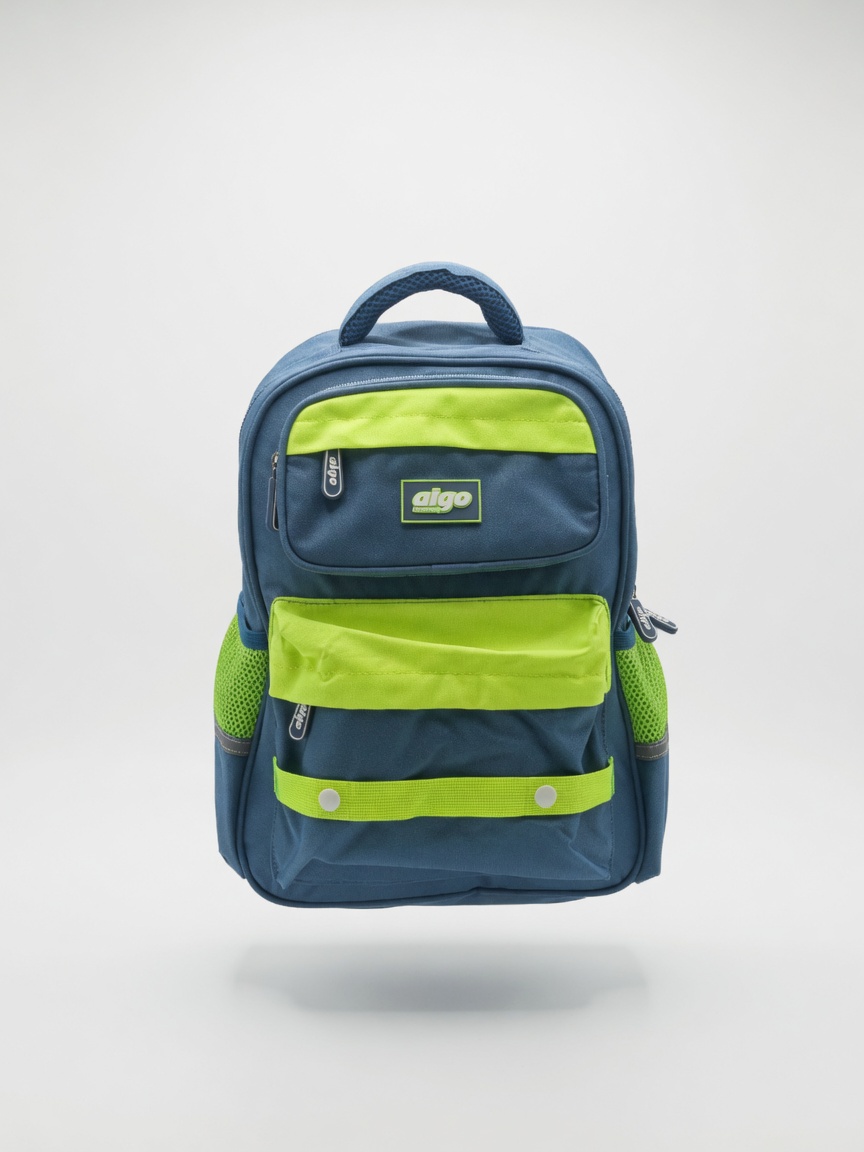 Sac à Dos Scolaire Multi-poches Algo | Cartable Ergonomique Bicolore Tendance