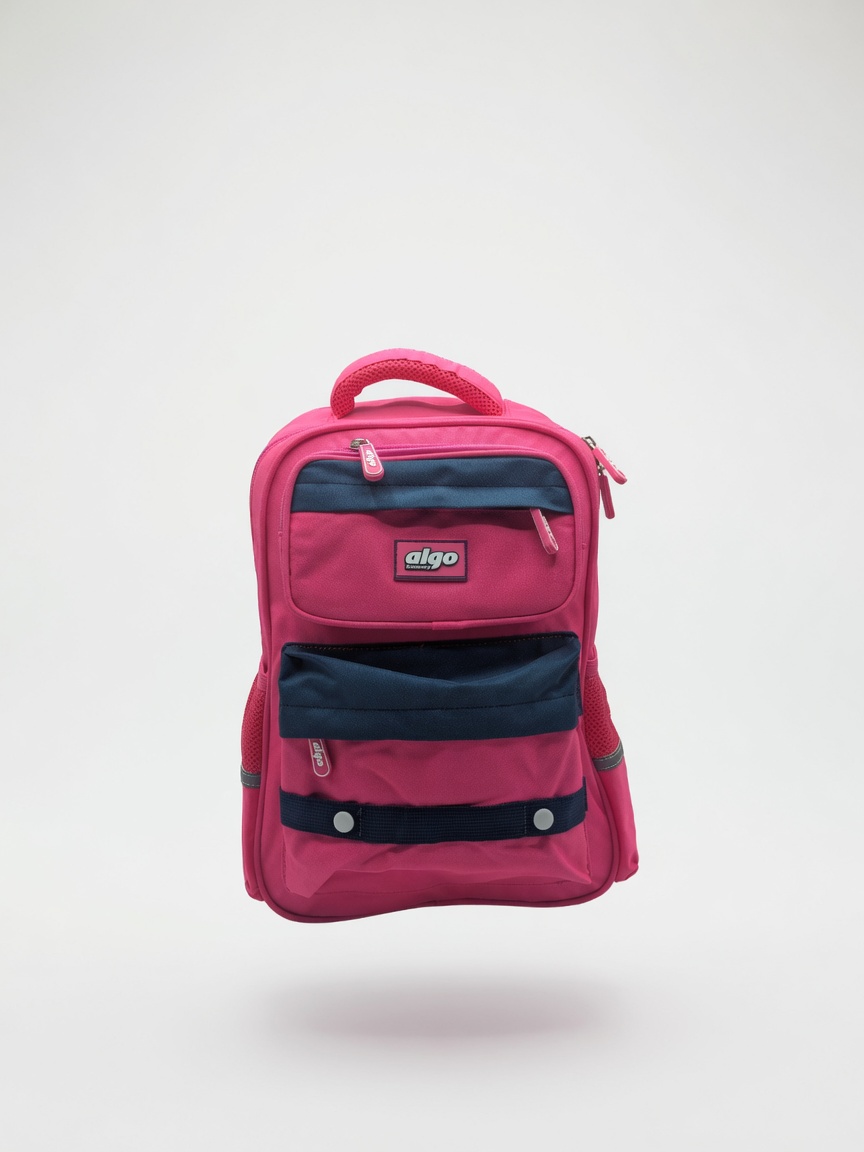 Sac à Dos Scolaire Multi-poches Algo | Cartable Ergonomique Bicolore Tendance