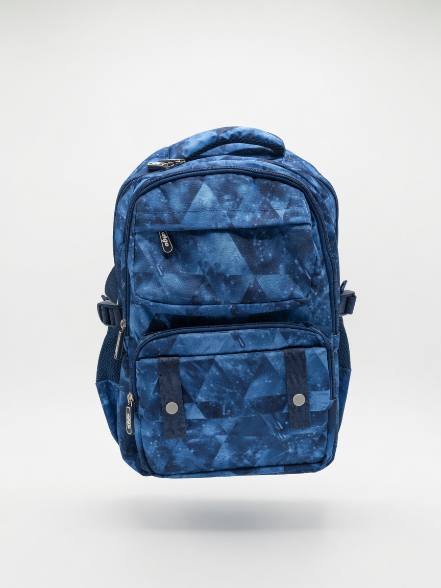 Sac à Dos Scolaire Géométrique Algo | Cartable Imprimé Galaxie et Triangles