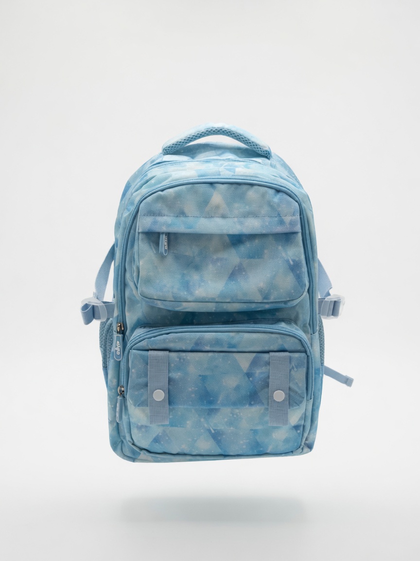 Sac à Dos Scolaire Géométrique Algo | Cartable Imprimé Galaxie et Triangles