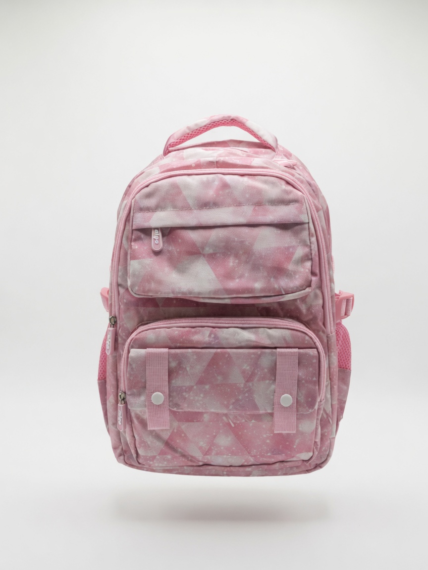 Sac à Dos Scolaire Géométrique Algo | Cartable Imprimé Galaxie et Triangles