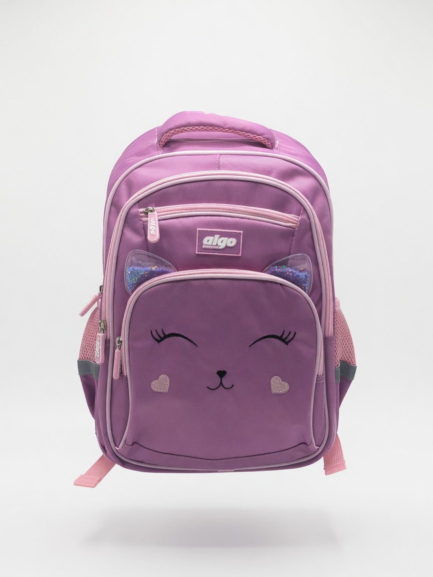Sac à Dos Scolaire Chat Algo | Cartable Ergonomique Mignon pour Fille