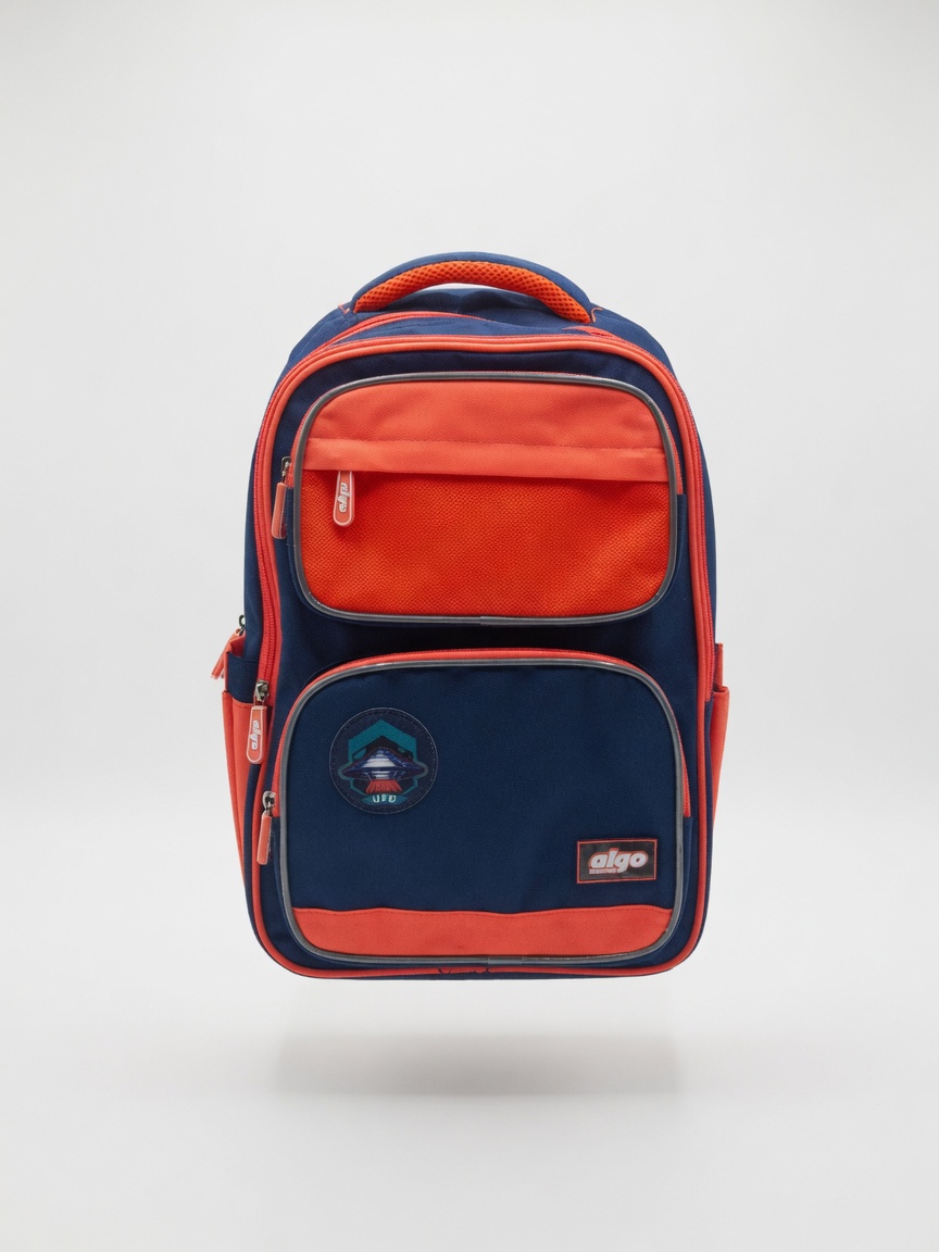 Sac à Dos Scolaire avec Écusson Algo | Cartable Ergonomique Double Compartiment