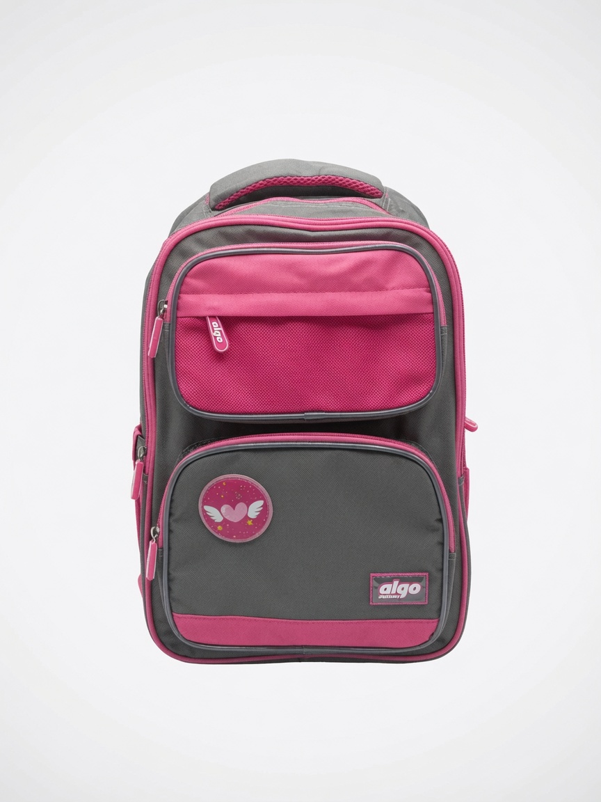 Sac à Dos Scolaire avec Écusson Algo | Cartable Ergonomique Double Compartiment