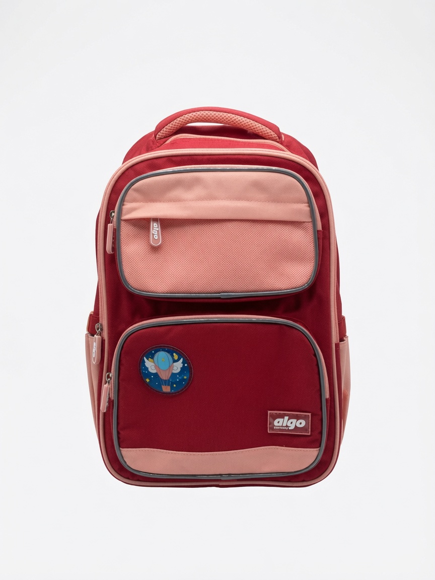 Sac à Dos Scolaire avec Écusson Algo | Cartable Ergonomique Double Compartiment