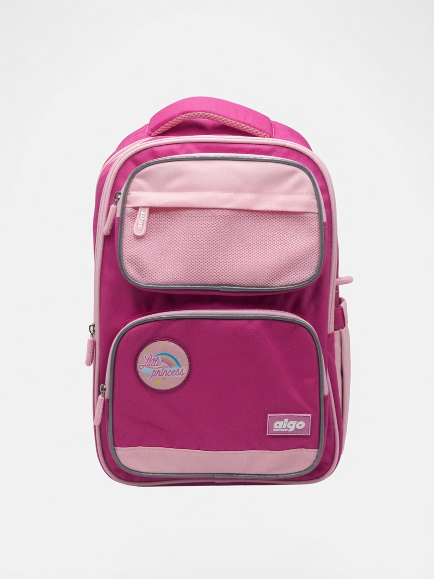 Sac à Dos Scolaire avec Écusson Algo | Cartable Ergonomique Double Compartiment