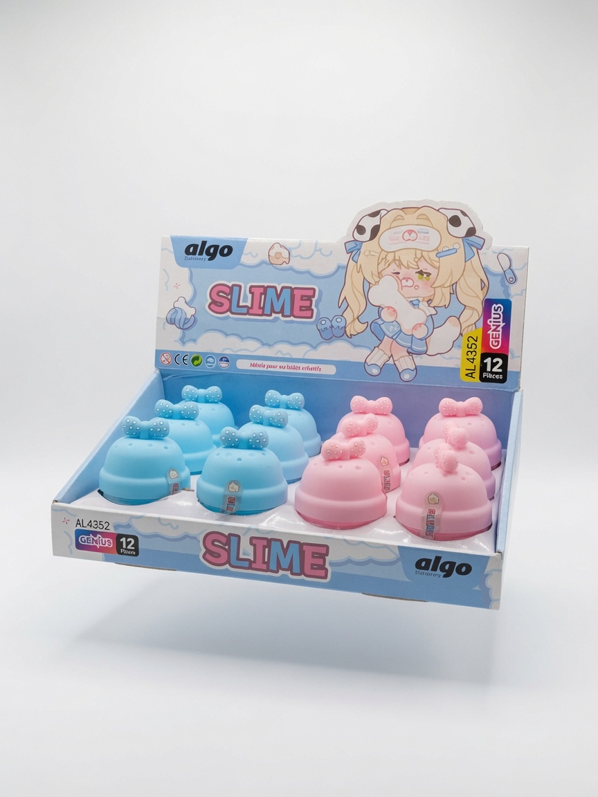 Pâte Slime Pastel AL4352 Algo Genius | Jouet Sensoriel Pot Kawaii à Nœud