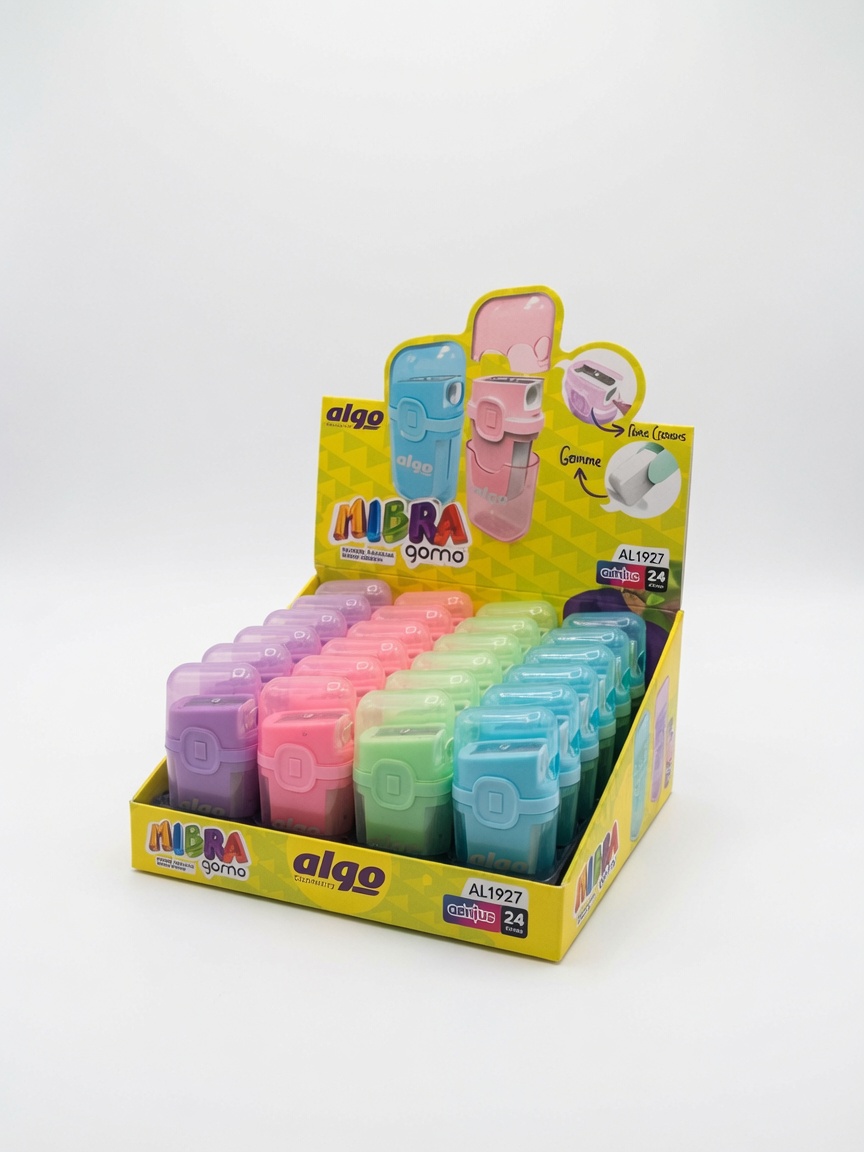 Taille-Crayon 2-en-1 avec Gomme Mibra Goma