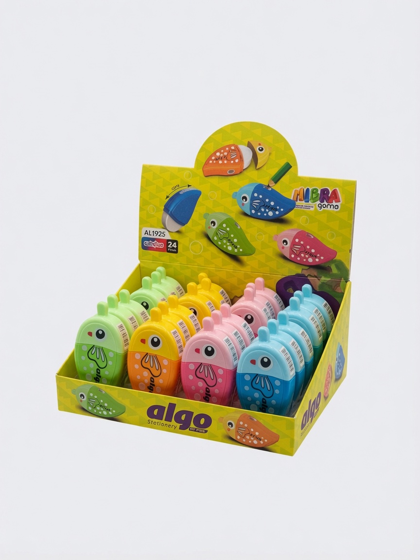 Taille-Crayon 2-en-1 avec Gomme Poisson Mibra Goma