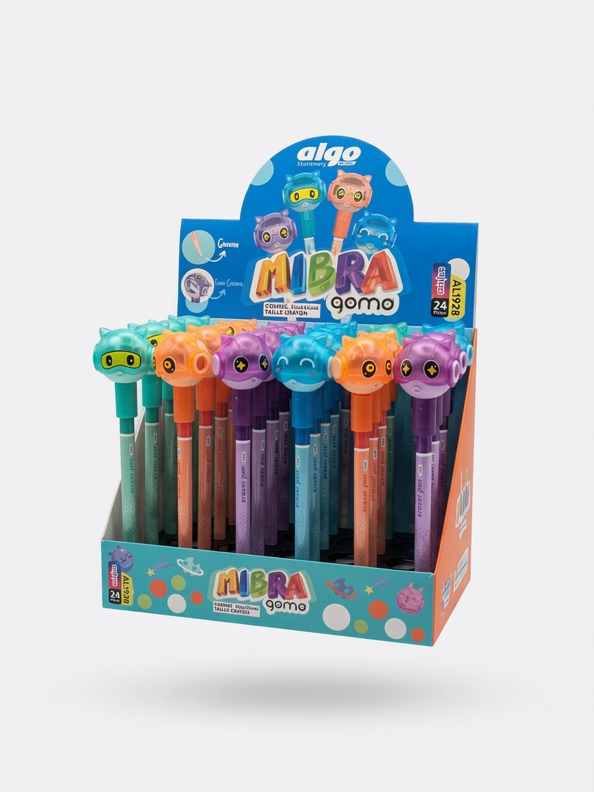 Taille-Crayon et Gomme sur Embout de Crayon Mibra Goma