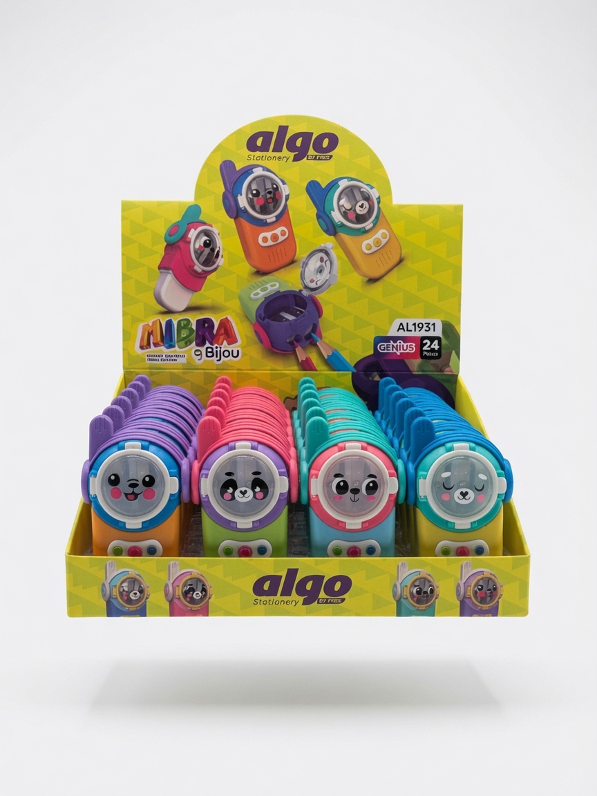 Taille-Crayon 2 Trous avec Gomme Walkie-Talkie Mibra goma