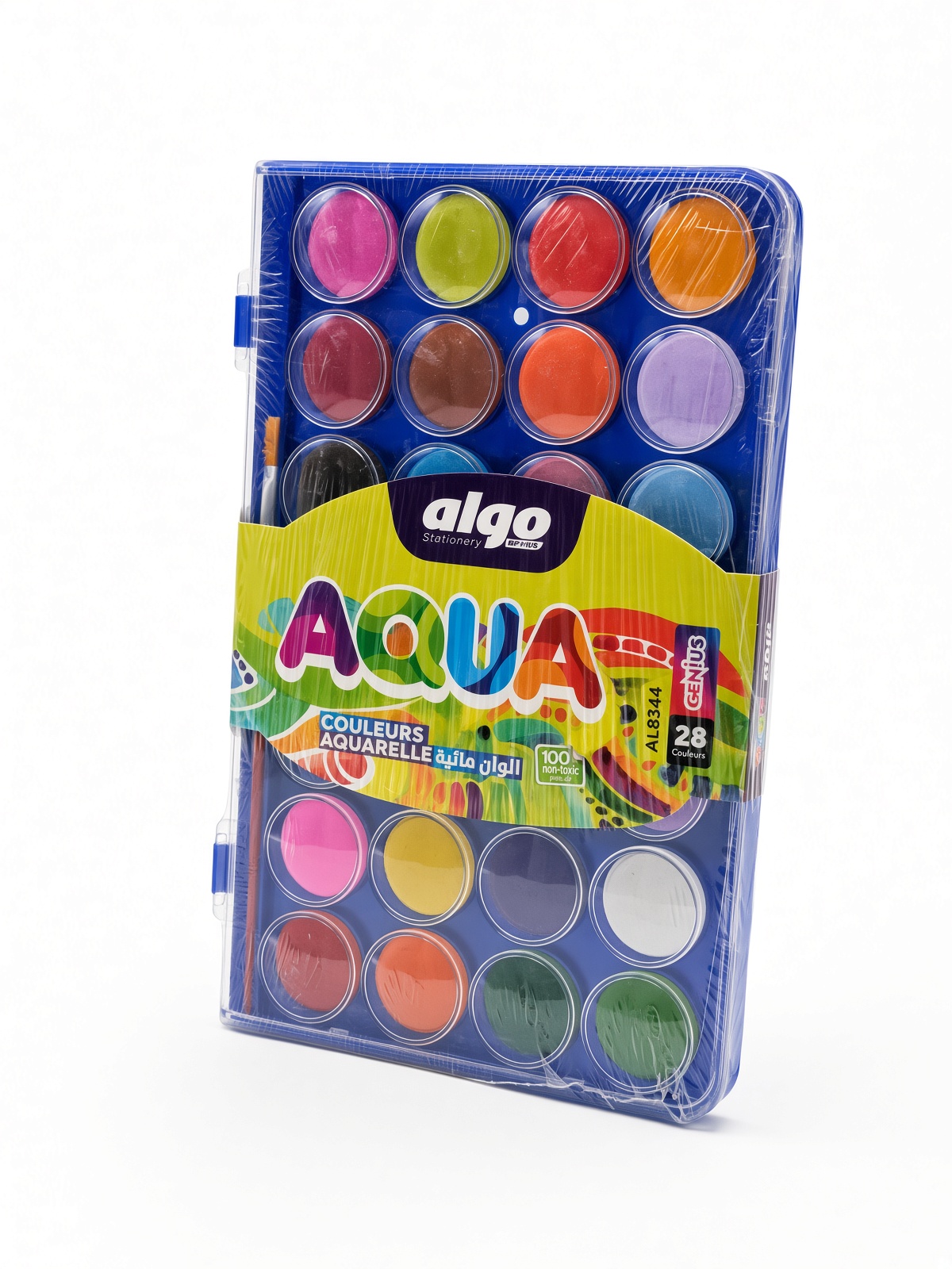 Palette aquarelle Algo Aqua 28 couleurs – boîte de 12