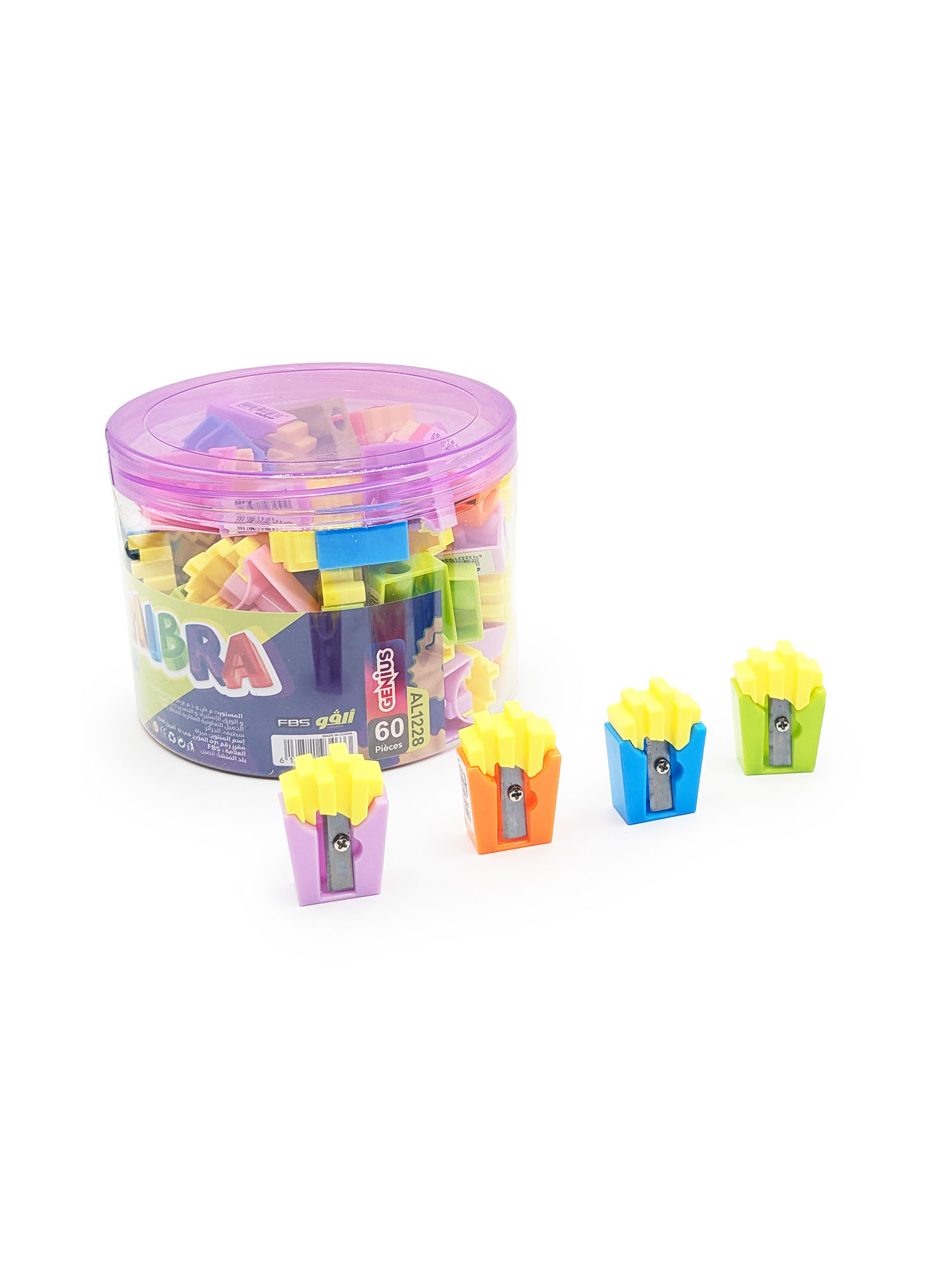 Taille-crayon frites Genius – boîte de 60