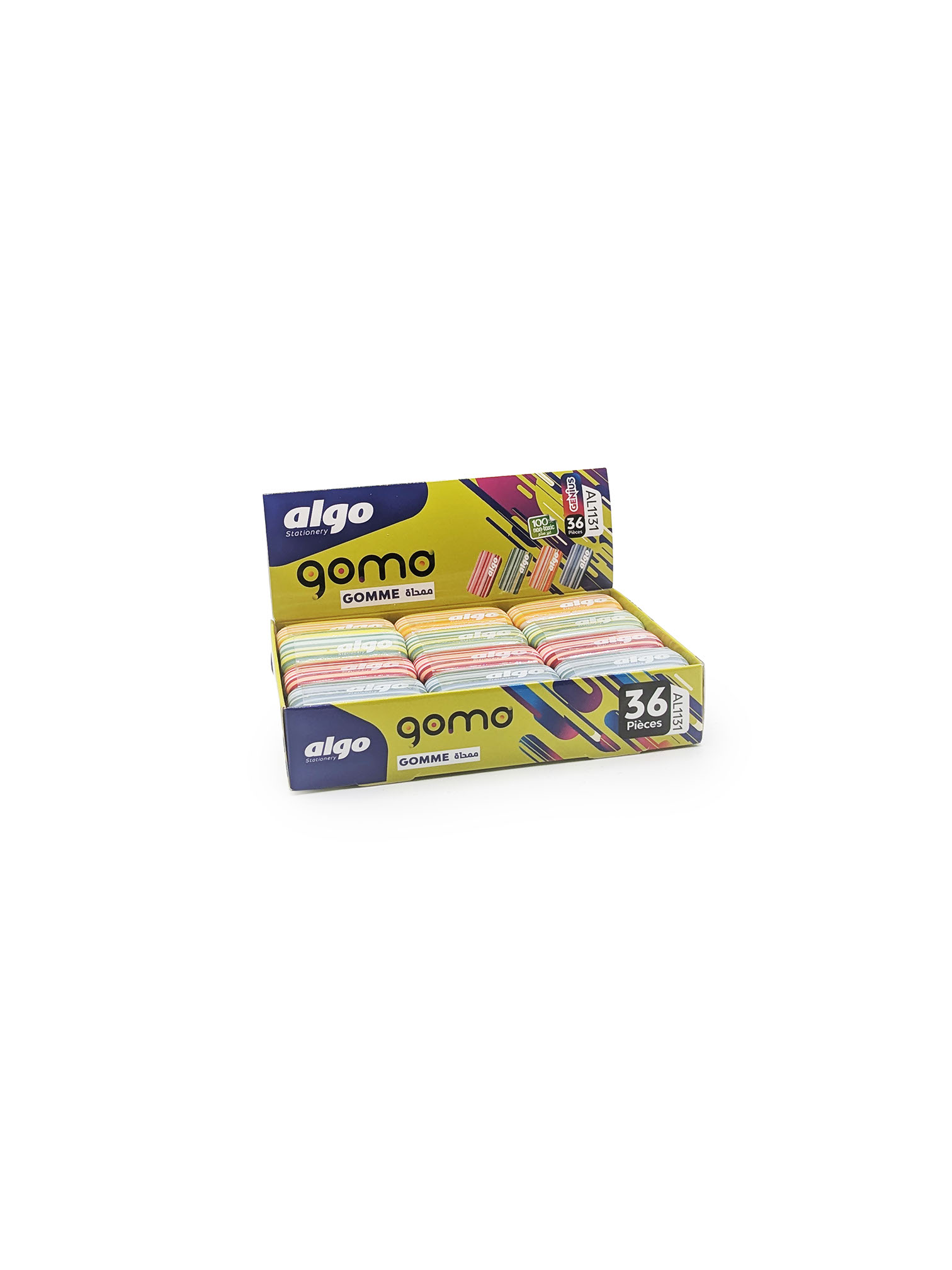 Gomme rectangulaire Algo Goma – lot de 36