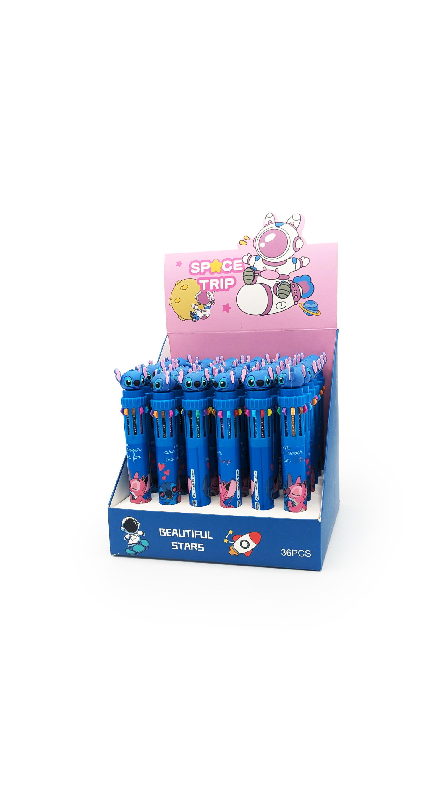 Stylo multicolore fantaisie – boîte de 36