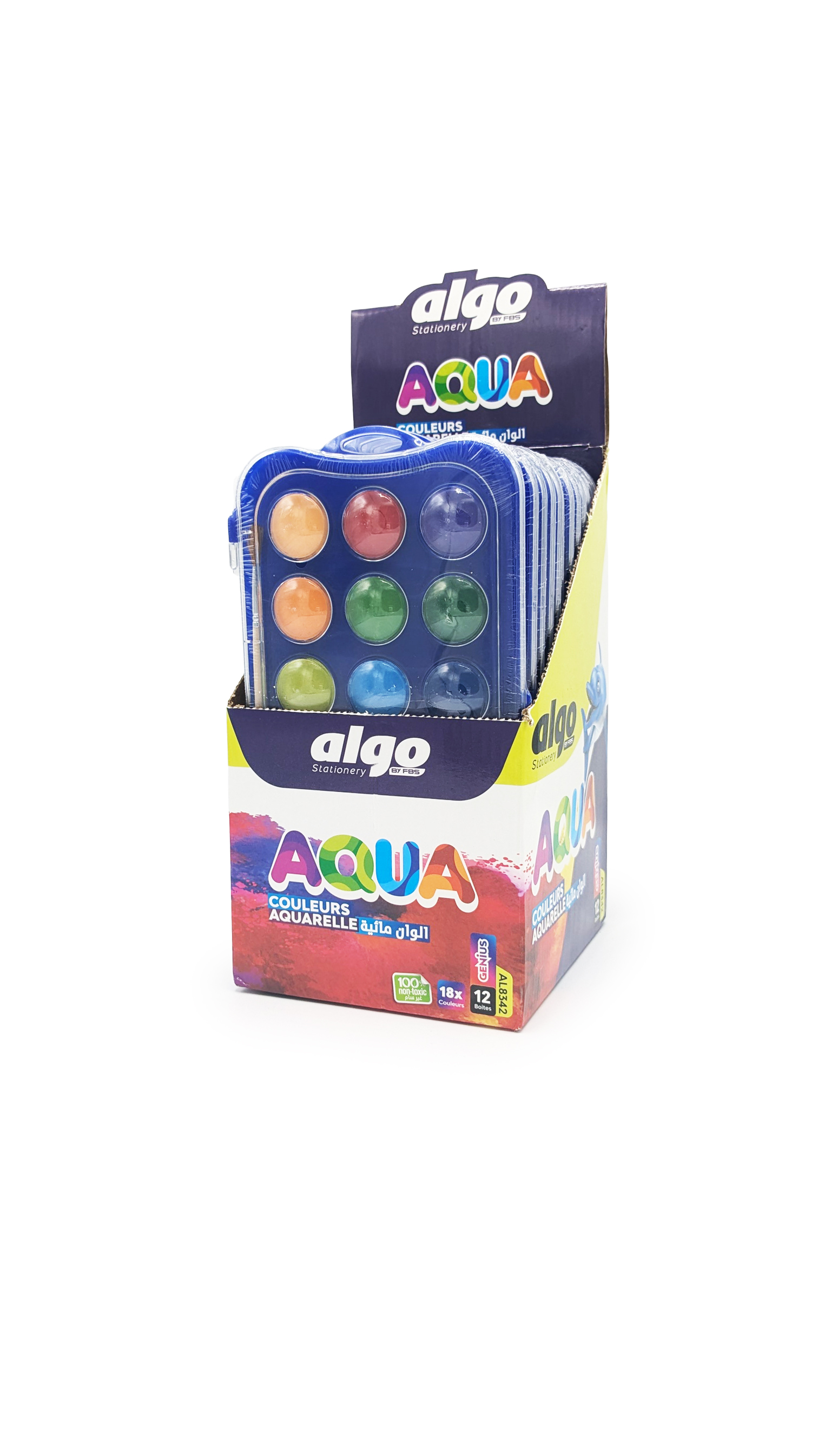 Palette aquarelle AQUA 12 couleurs Algo