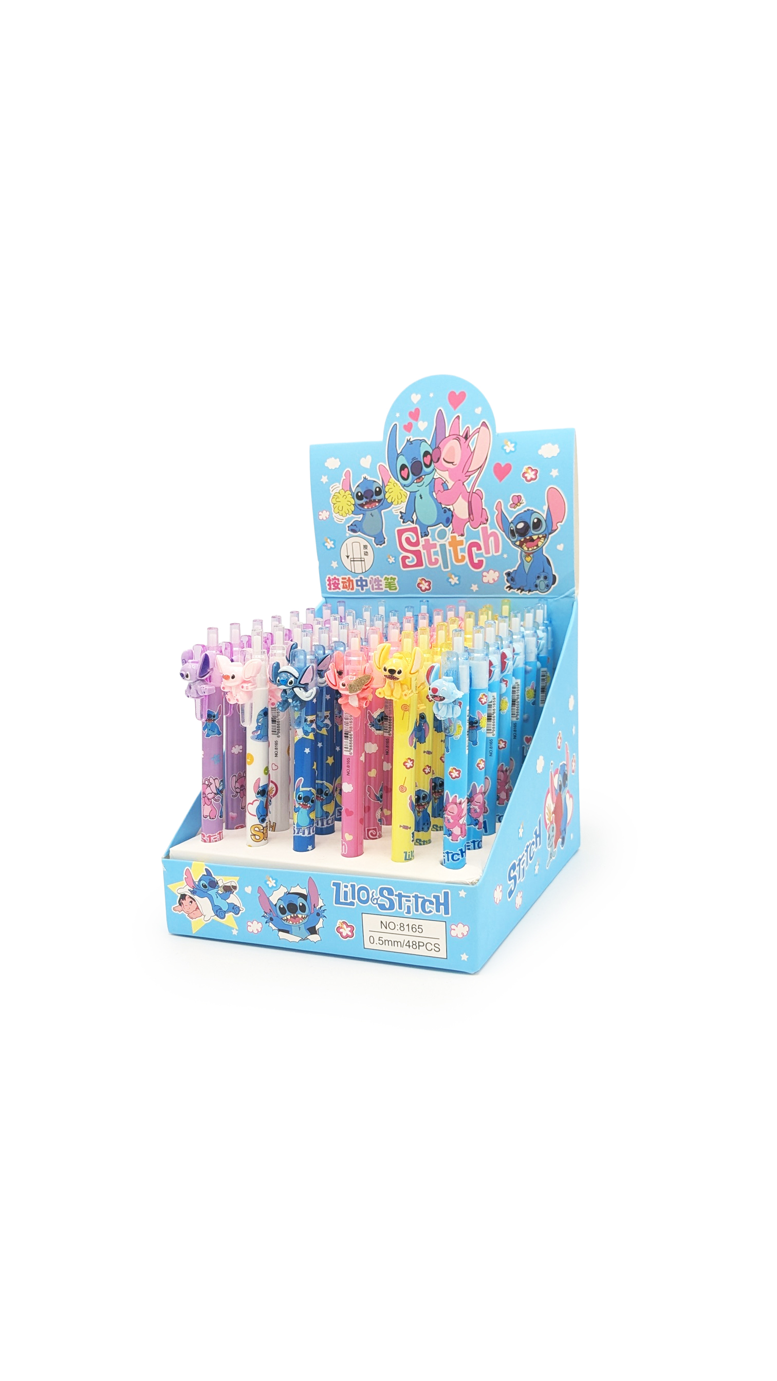 Stylo fantaisie Stitch – boîte de 48