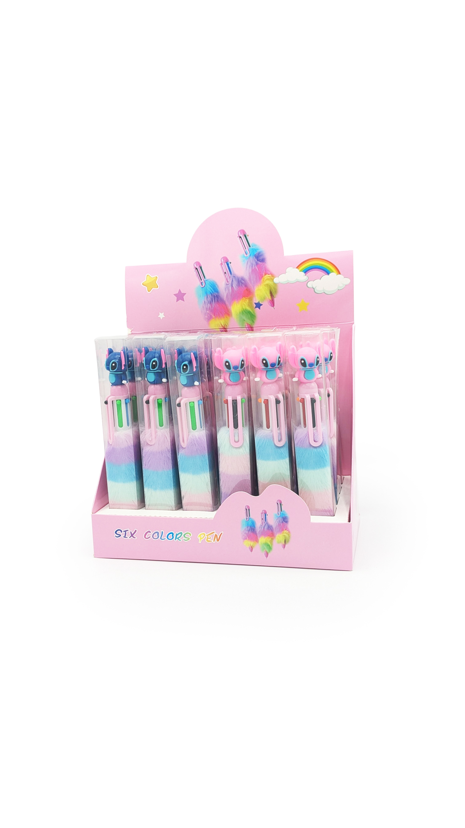 Stylo multicolore 6 couleurs – boîte de 24
