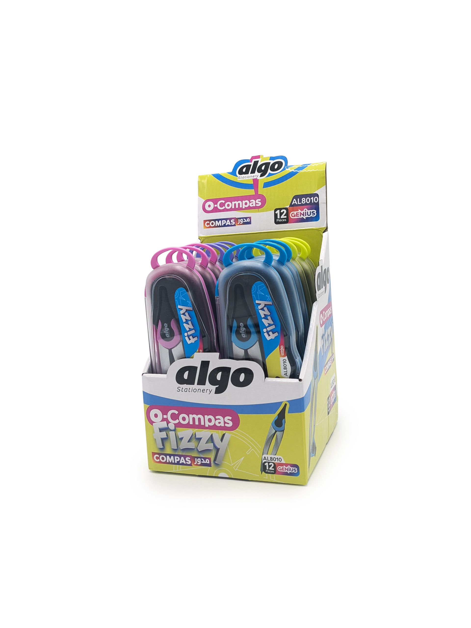 Compas scolaire O-Compas Fizzy Algo – boîte de 12
