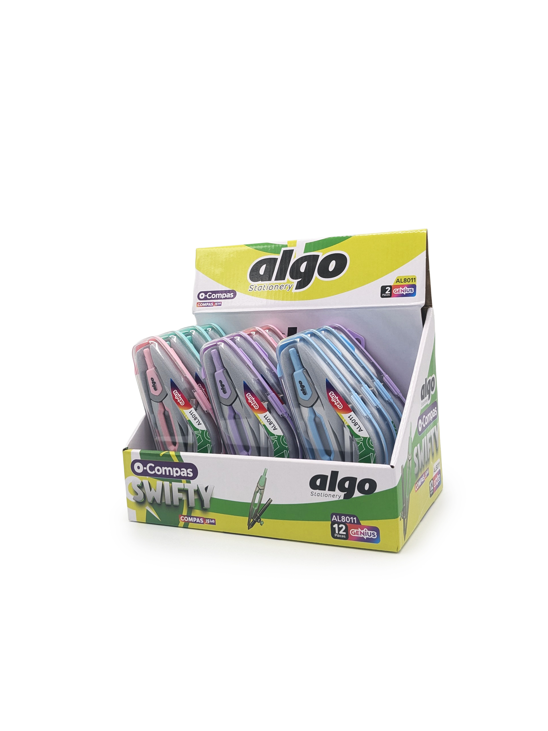 Compas scolaire Swifty Algo – boîte de 12