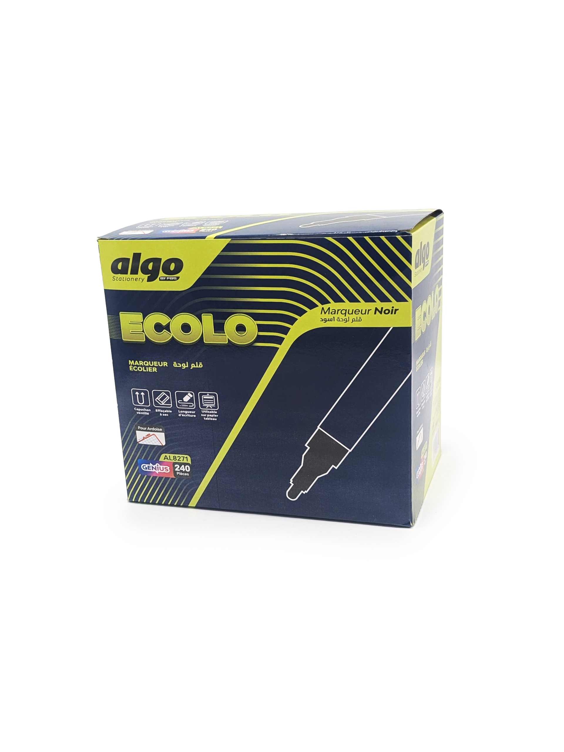 Marqueur scolaire noir Algo Ecolo 