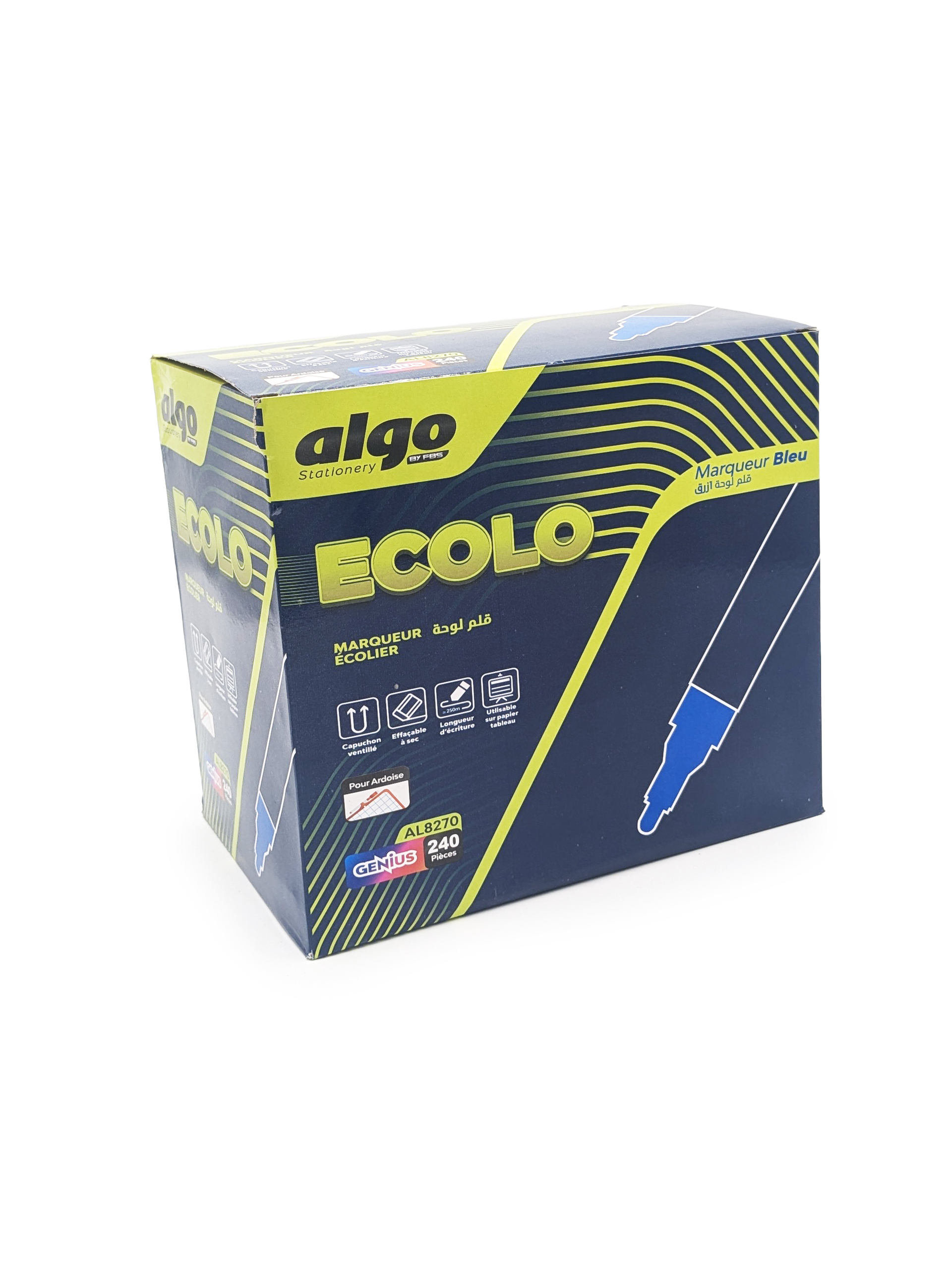 Marqueur scolaire bleu Algo Ecolo