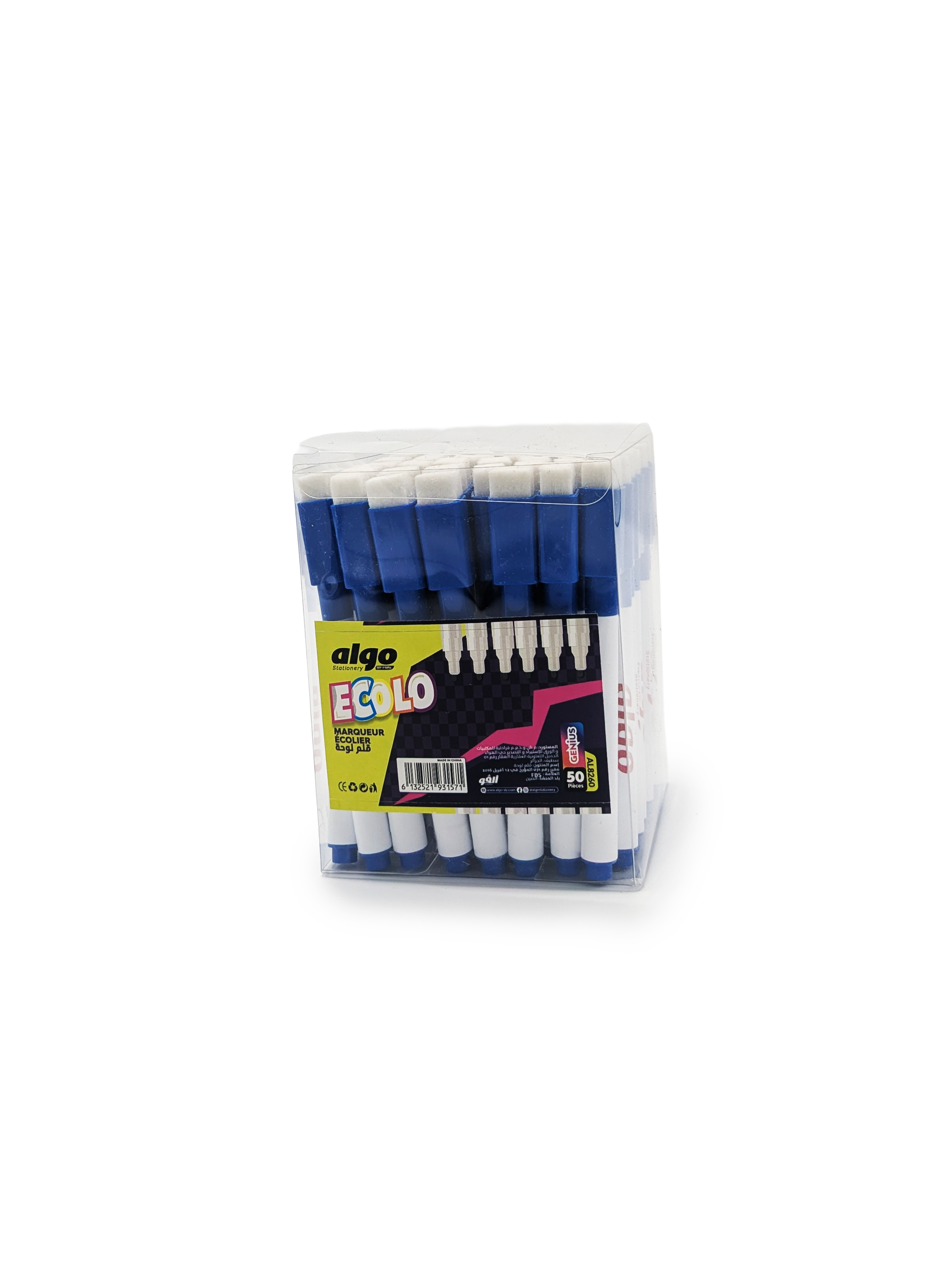 Marqueur scolaire bleu Algo Ecolo – boîte de 50