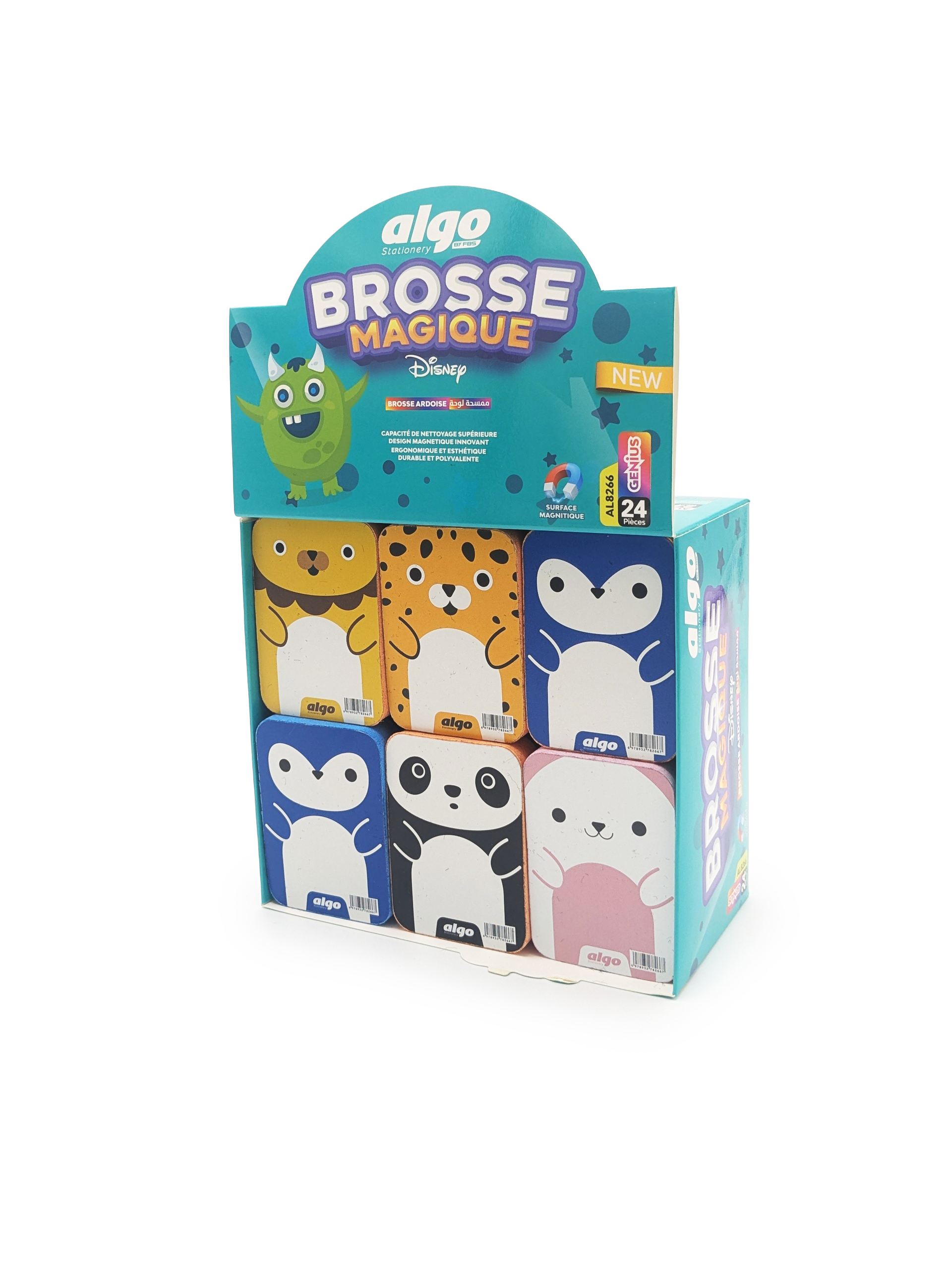 Brosse magique ardoise Algo – boîte de 24