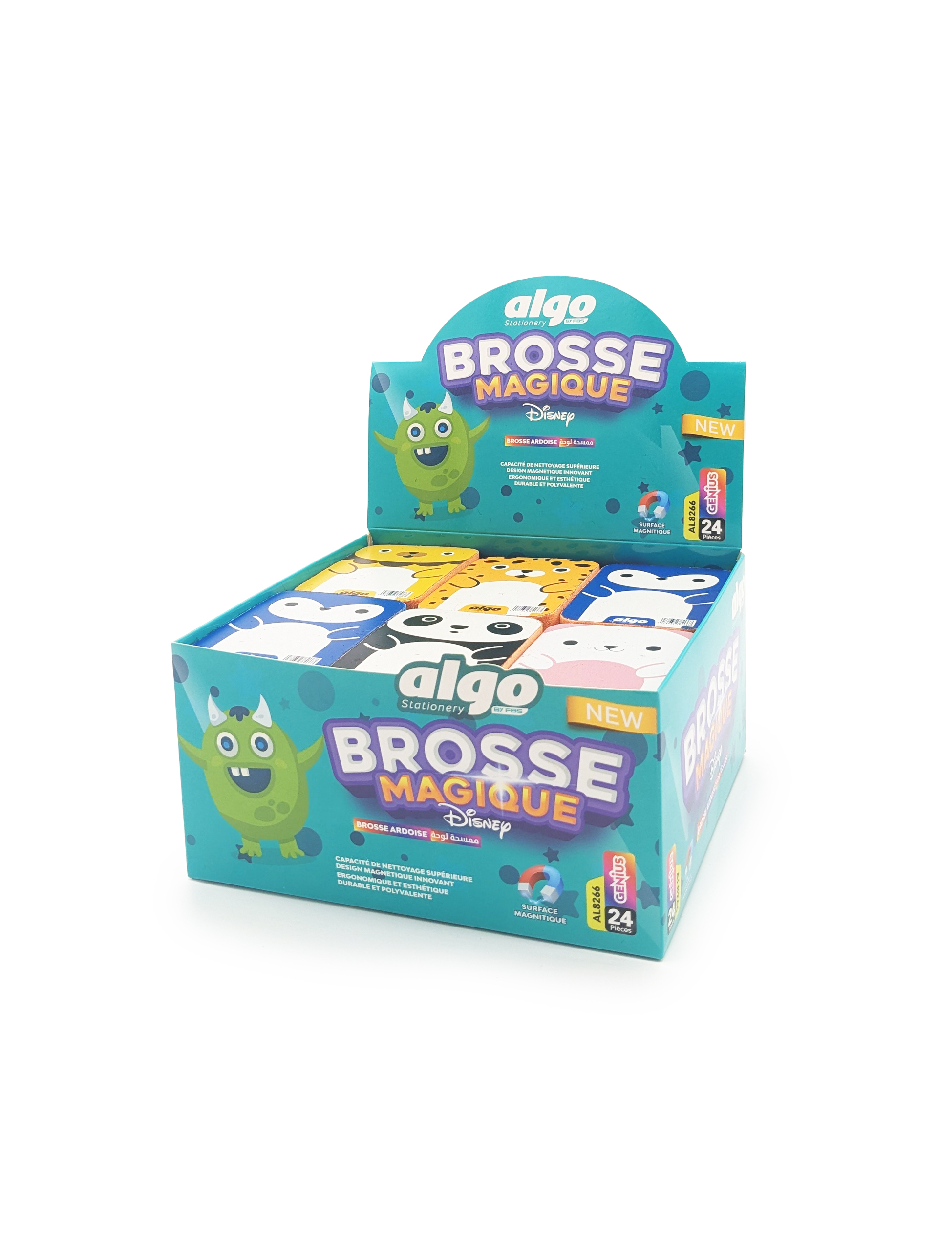 Brosse magique ardoise Algo – boîte de 24