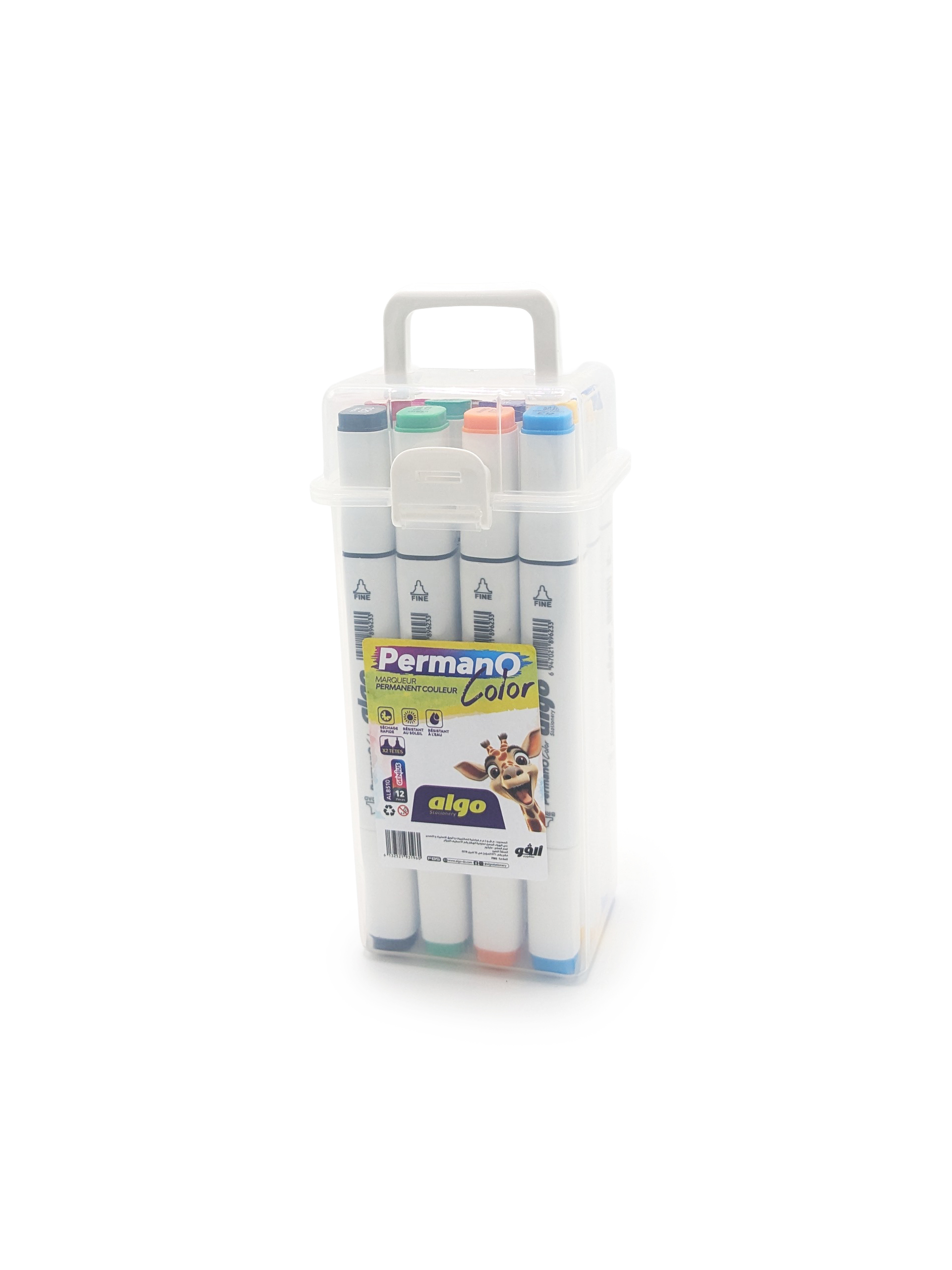 Marqueur permanent couleur Permano Color Algo – boîte de 12