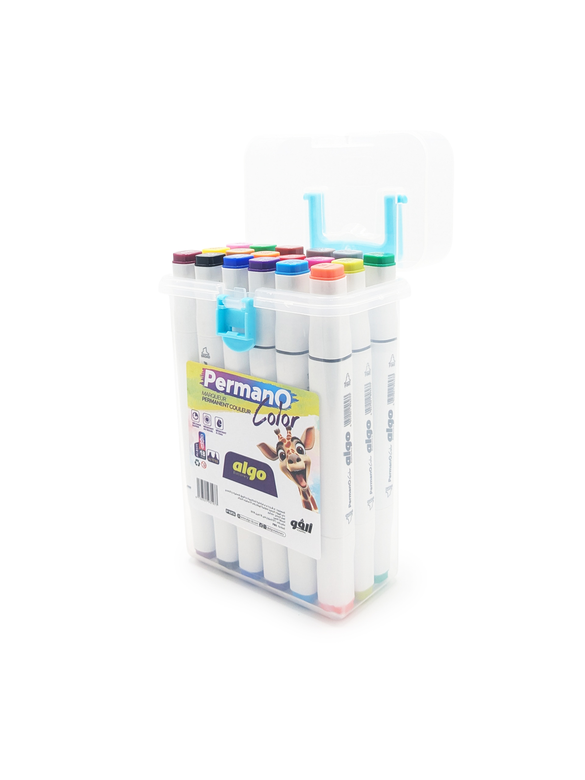 Marqueur permanent couleur Permano Color Algo – boîte de 18