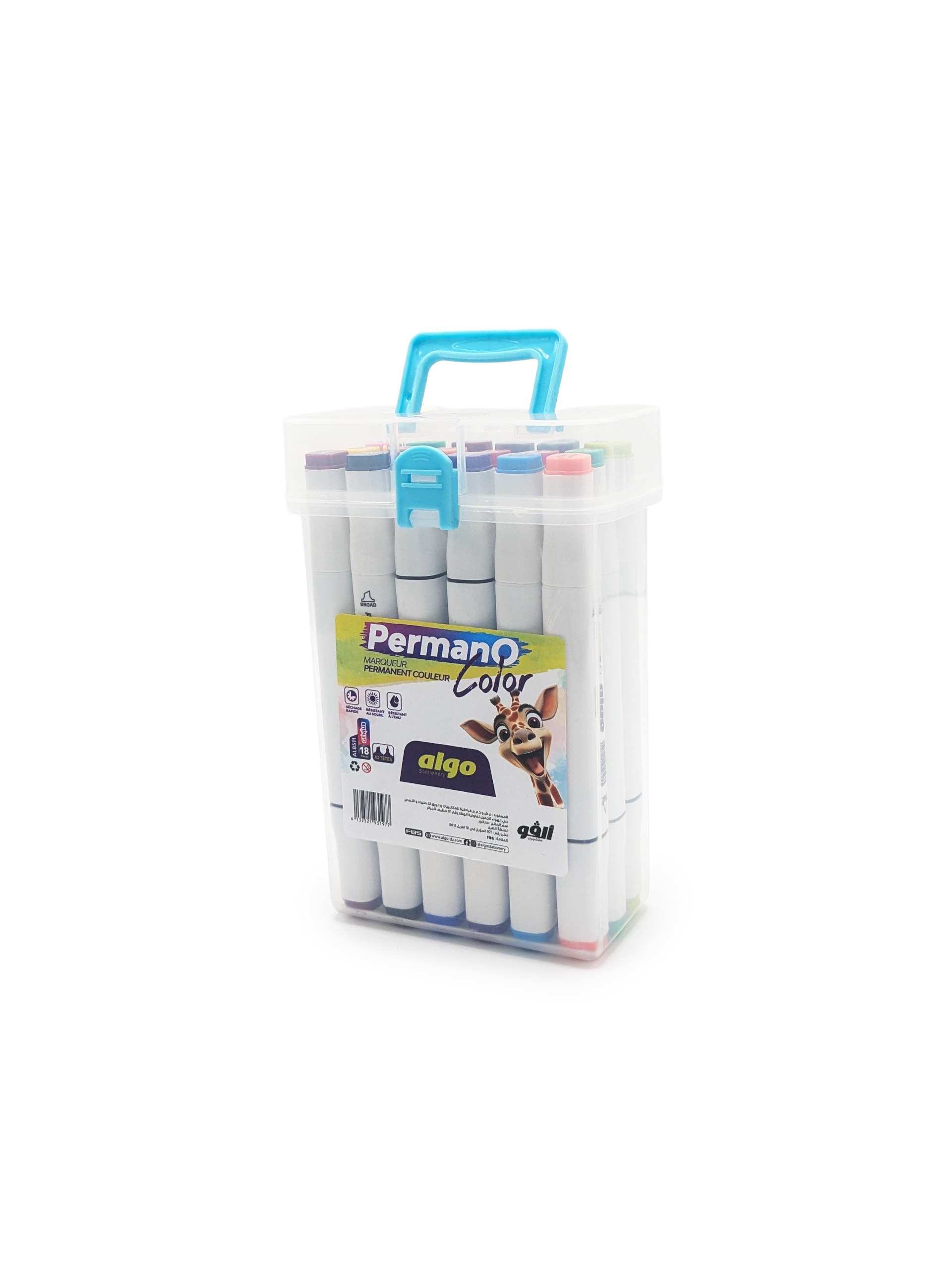 Marqueur permanent couleur Permano Color Algo – boîte de 18