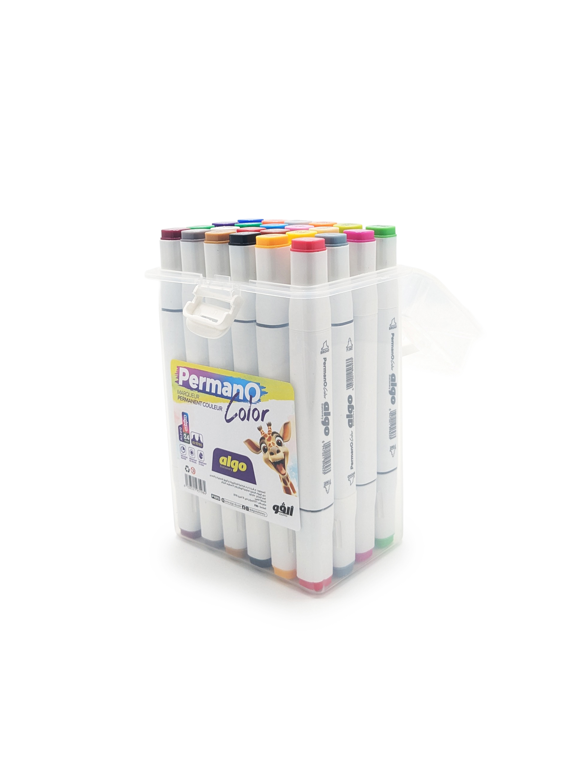 Marqueur permanent couleur Permano Color Algo – boîte de 24