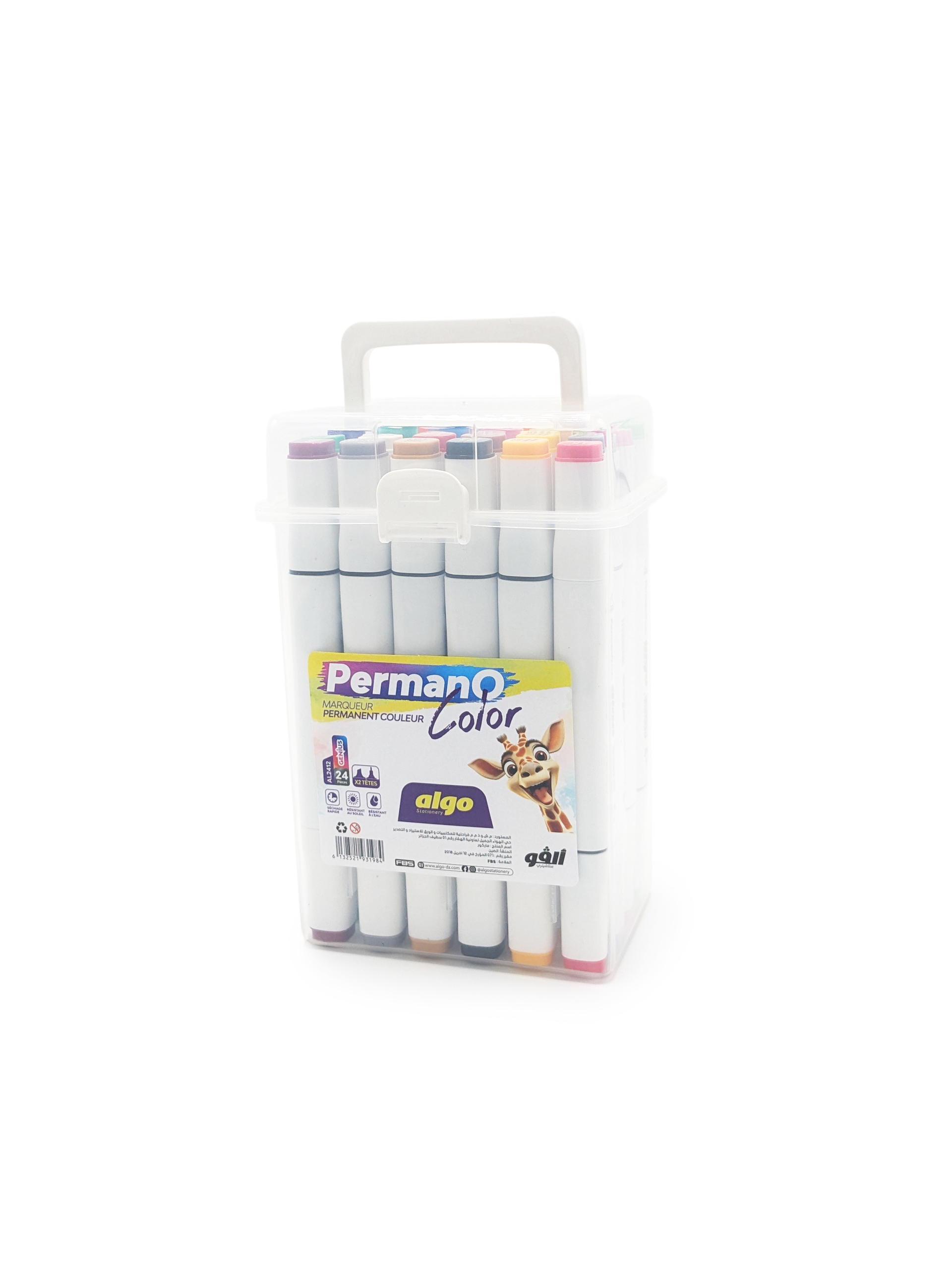 Marqueur permanent couleur Permano Color Algo – boîte de 24