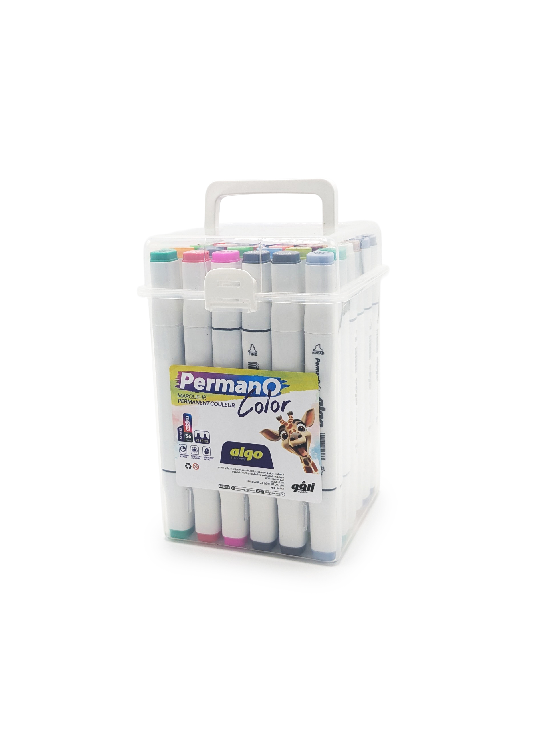 Marqueur permanent couleur Permano Color Algo – boîte de 36