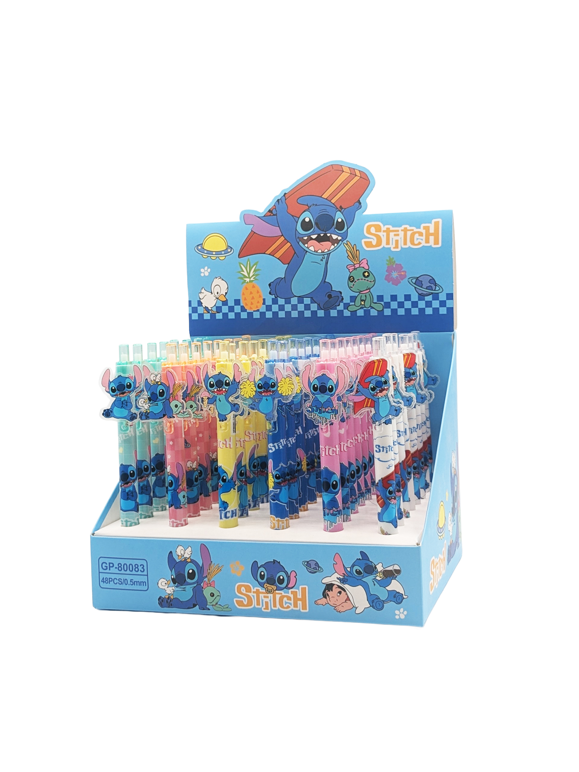 Stylo fantaisie Stitch – boîte de 48