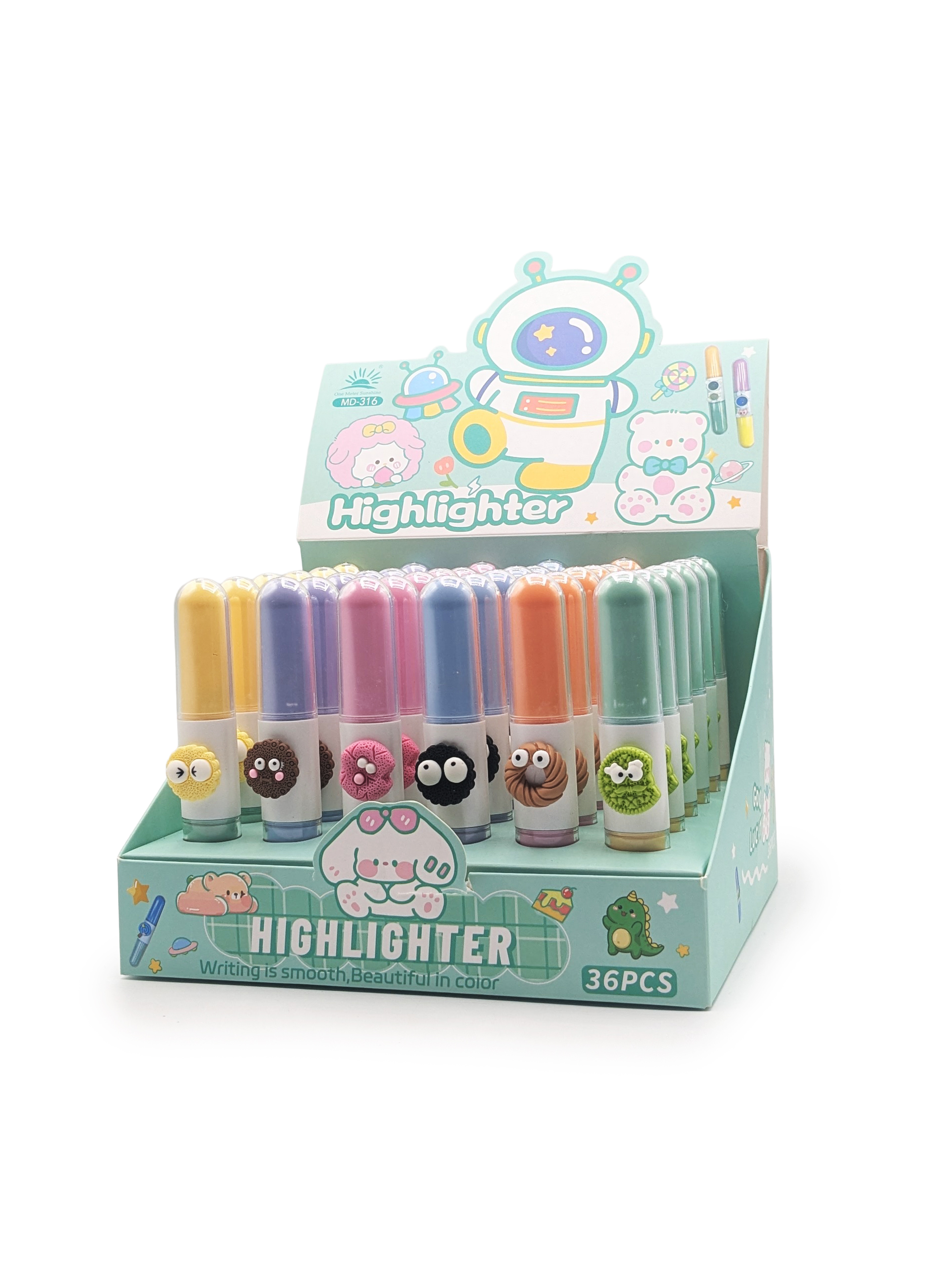 Surligneur fantaisie pastel – boîte de 36