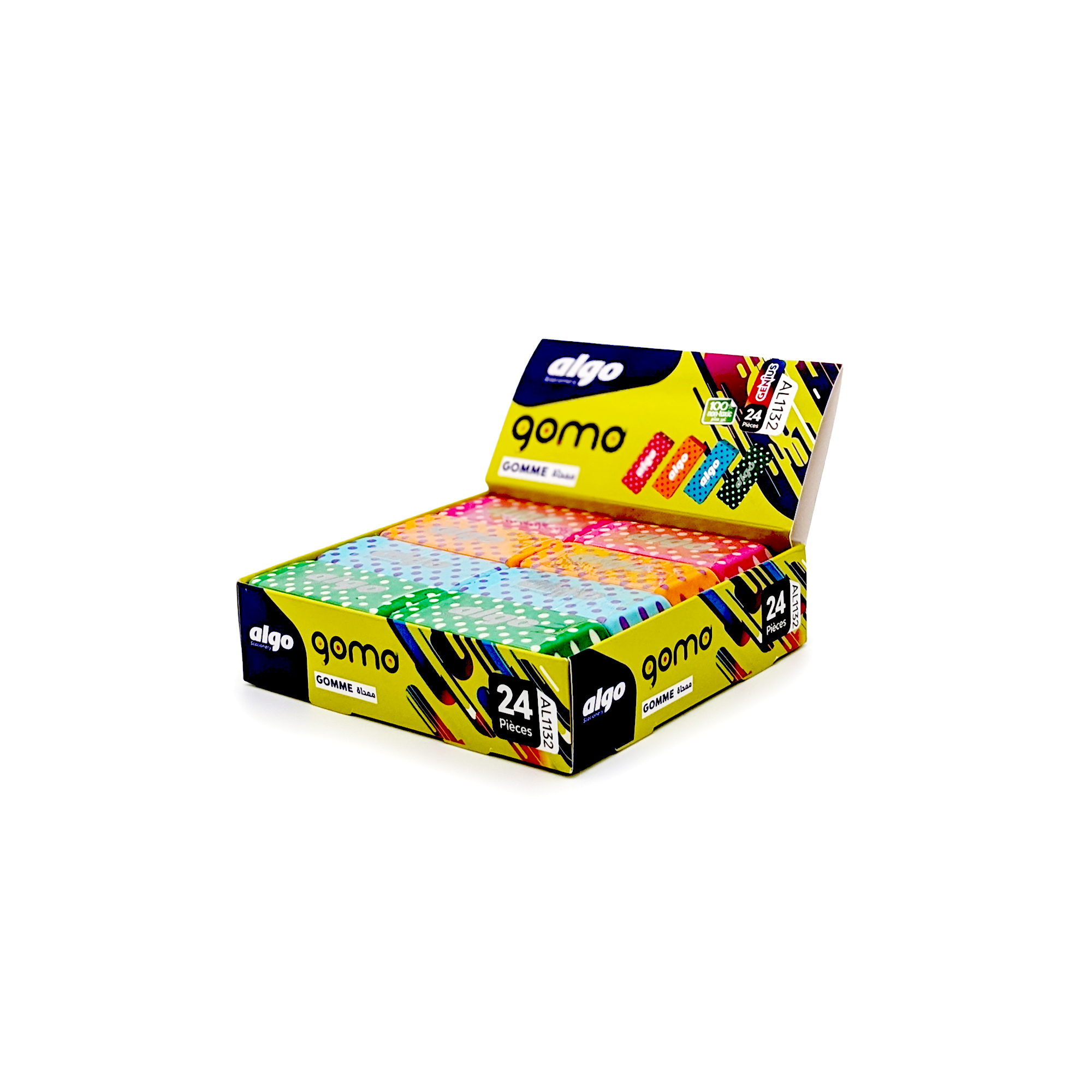 Gomme scolaire Algo Goma – boîte de 24