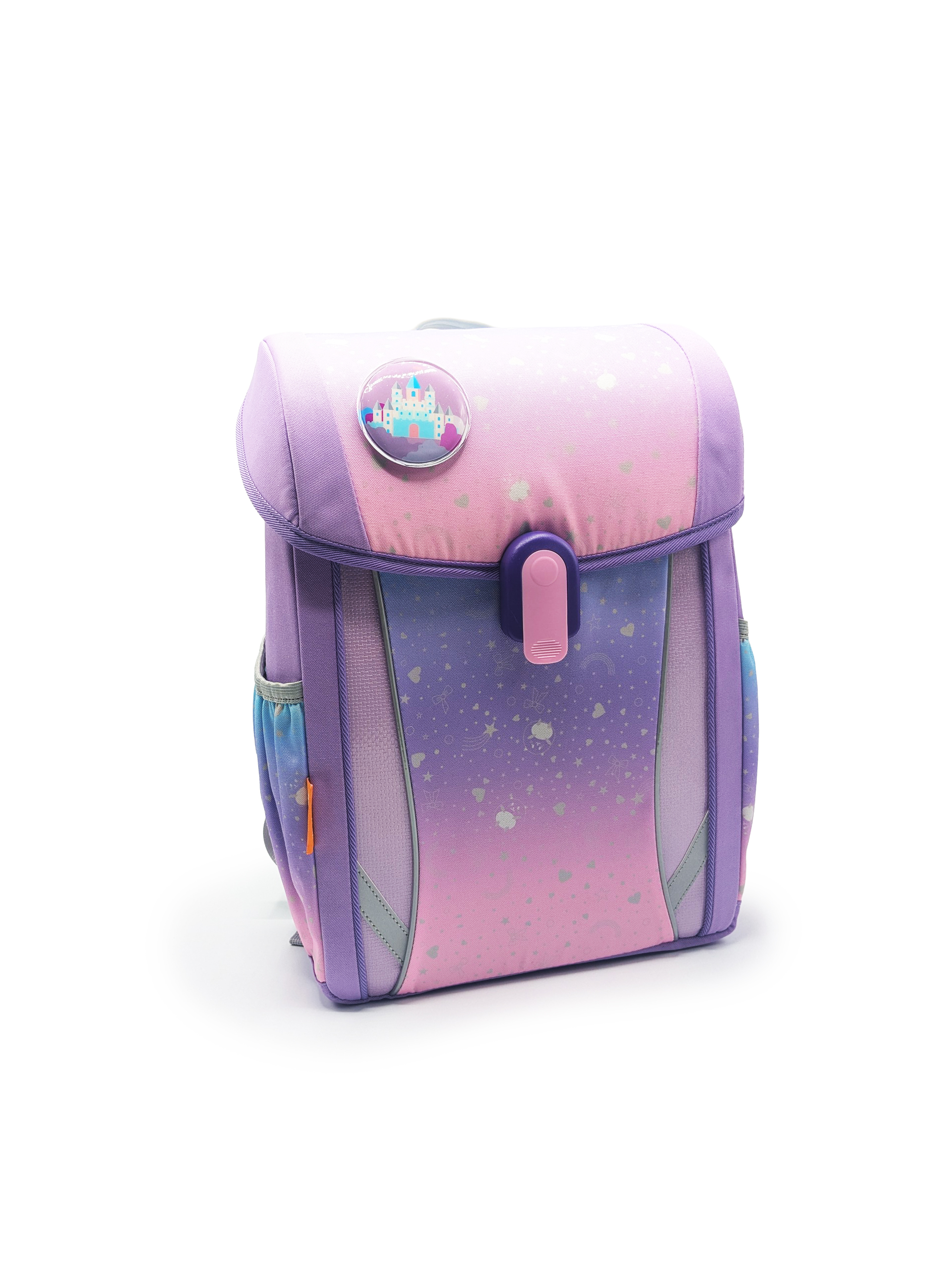 Sac à dos scolaire Bopai violet et rose grand