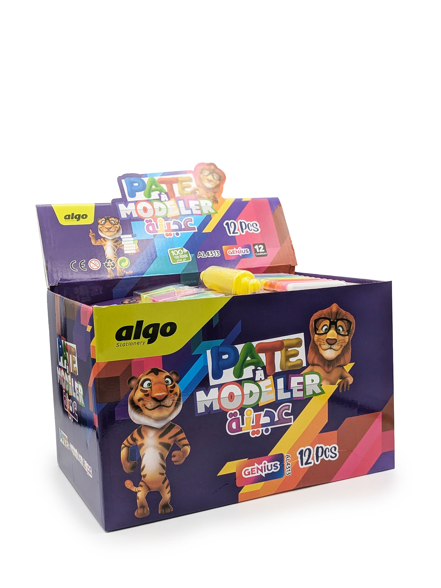 Pâte à modeler 12 couleurs 