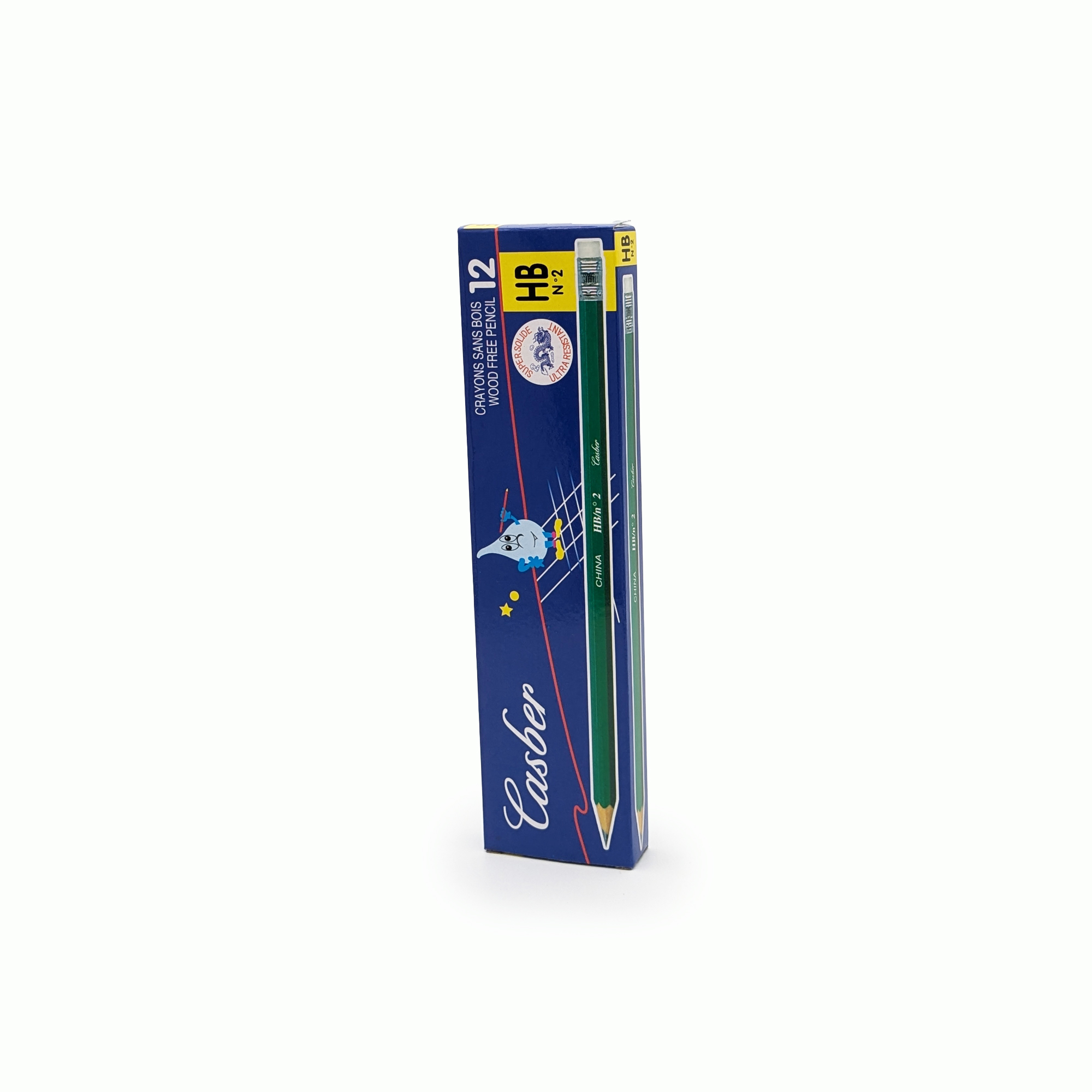 Crayon graphite HB2 Casber – boîte de 12