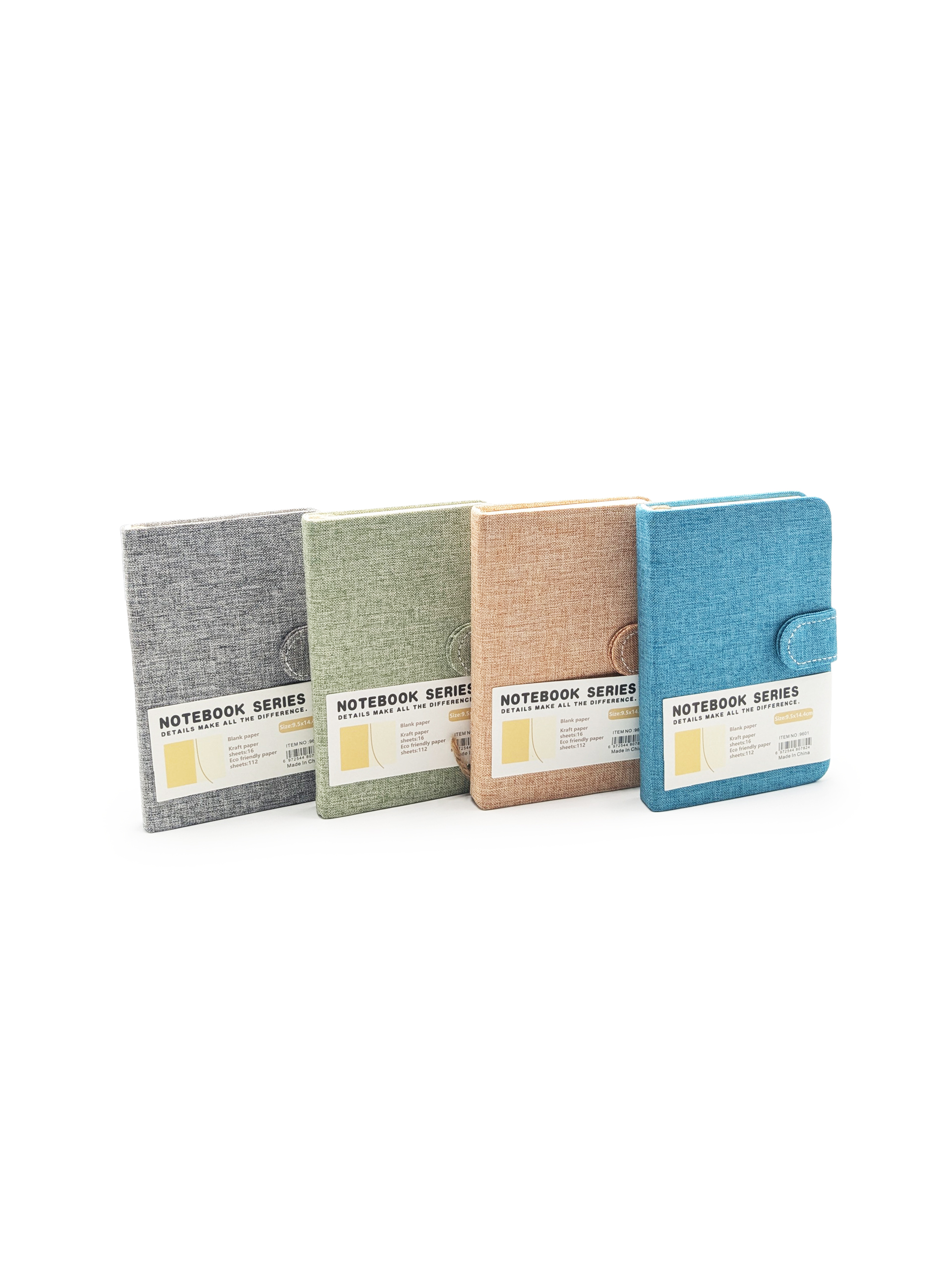 Carnet de notes rigide tissu – format A6