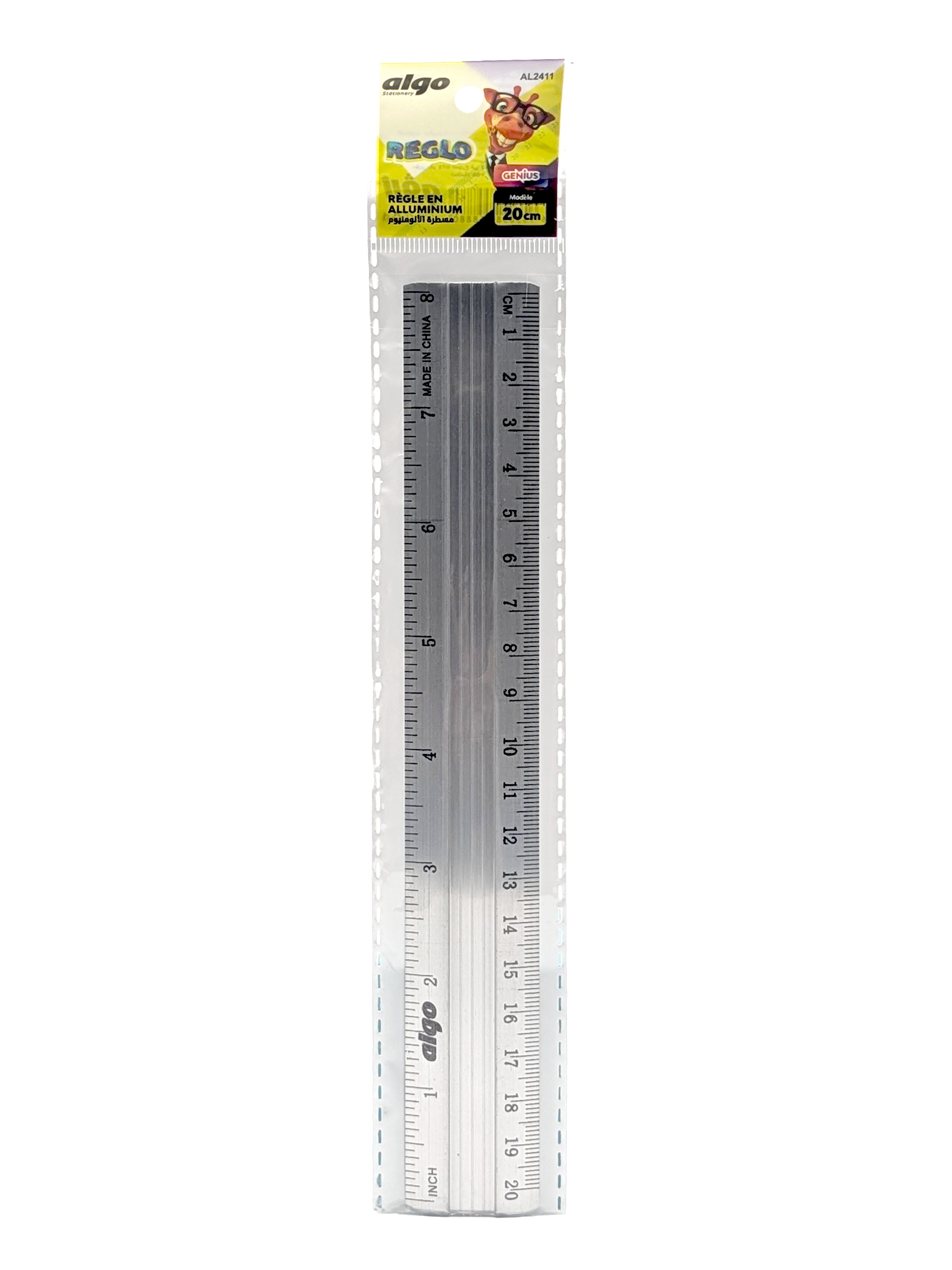 Règle en aluminium Algo Reglo 20 cm 