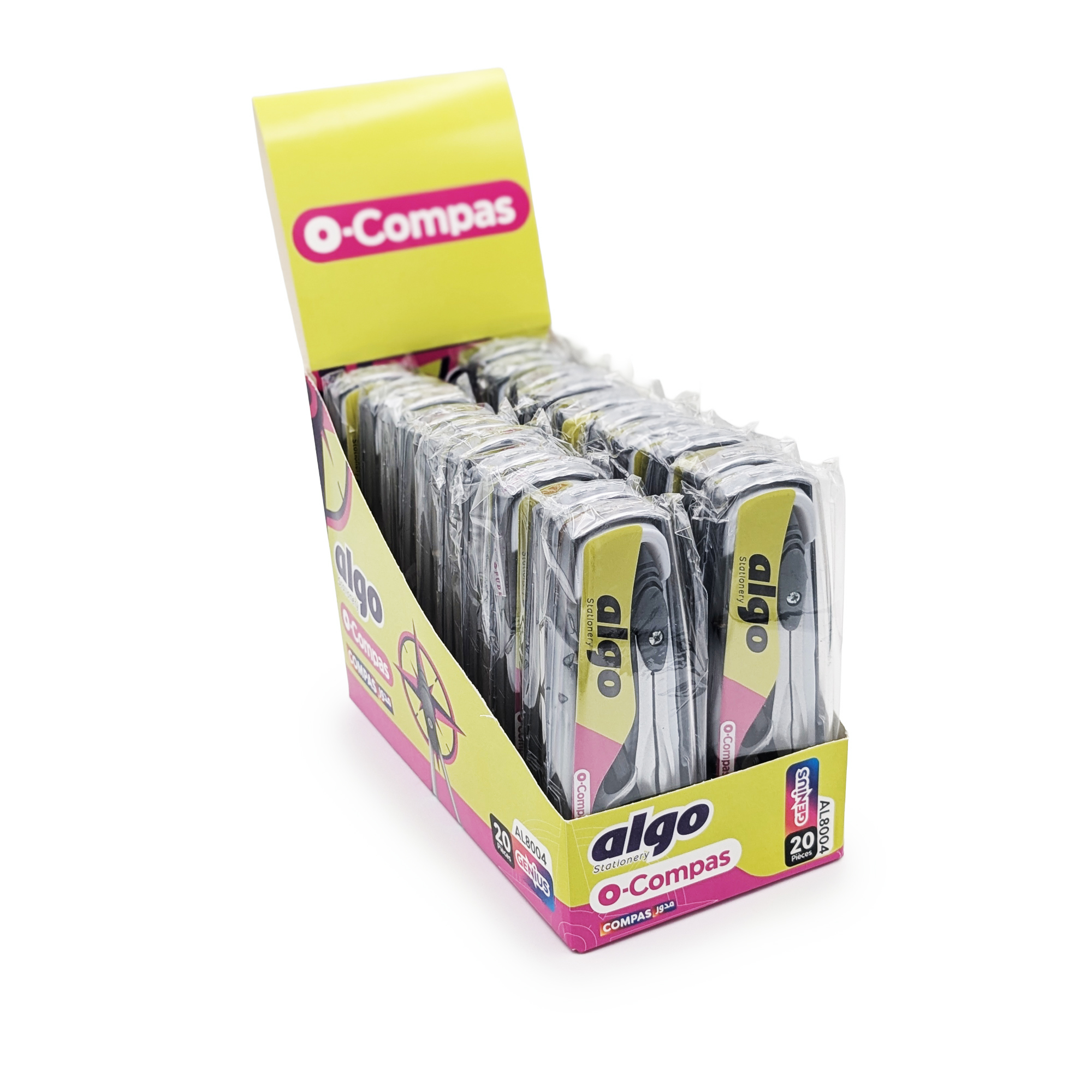 Compas scolaire Algo O-Compas – boîte de 20