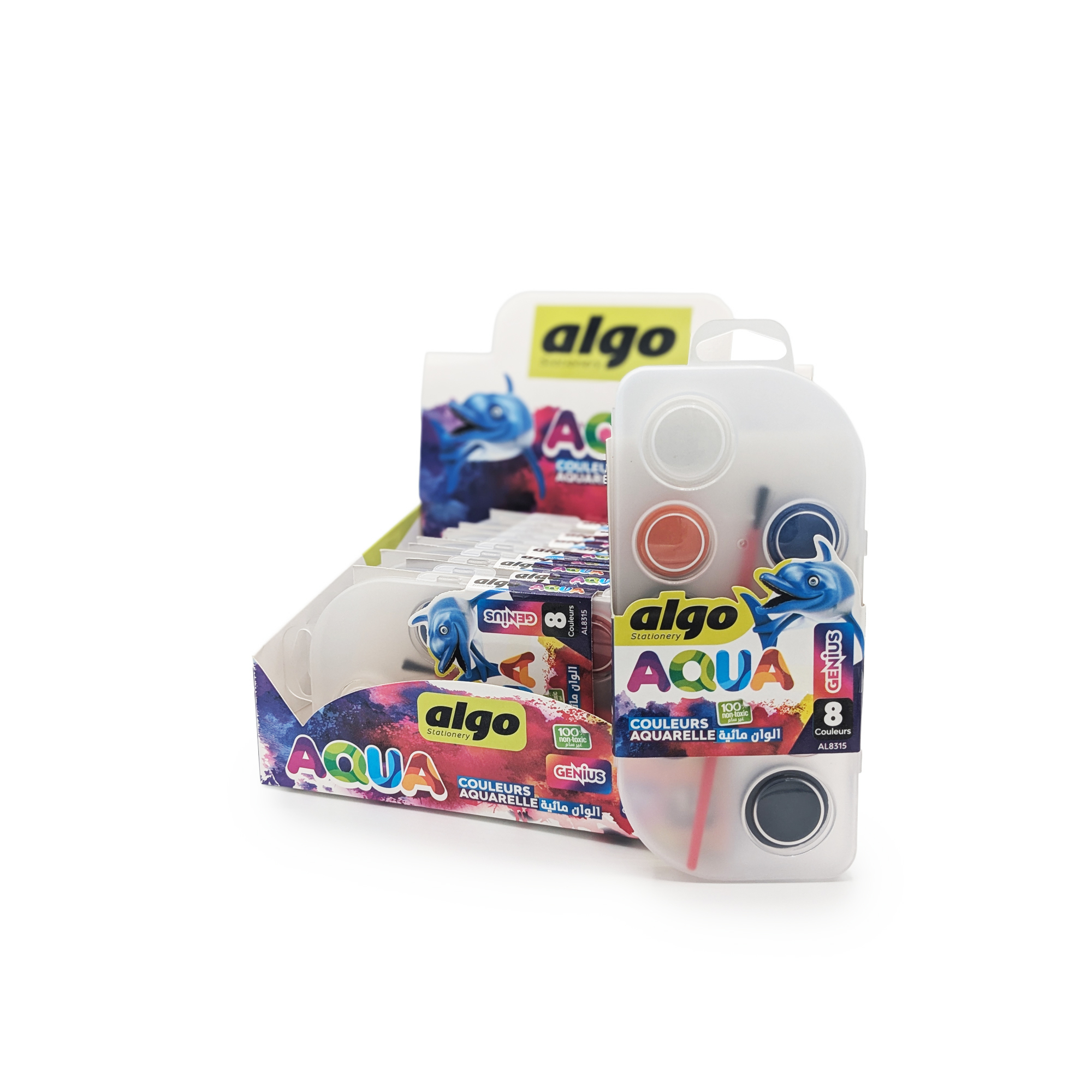 Palette aquarelle Algo Aqua 8 couleurs