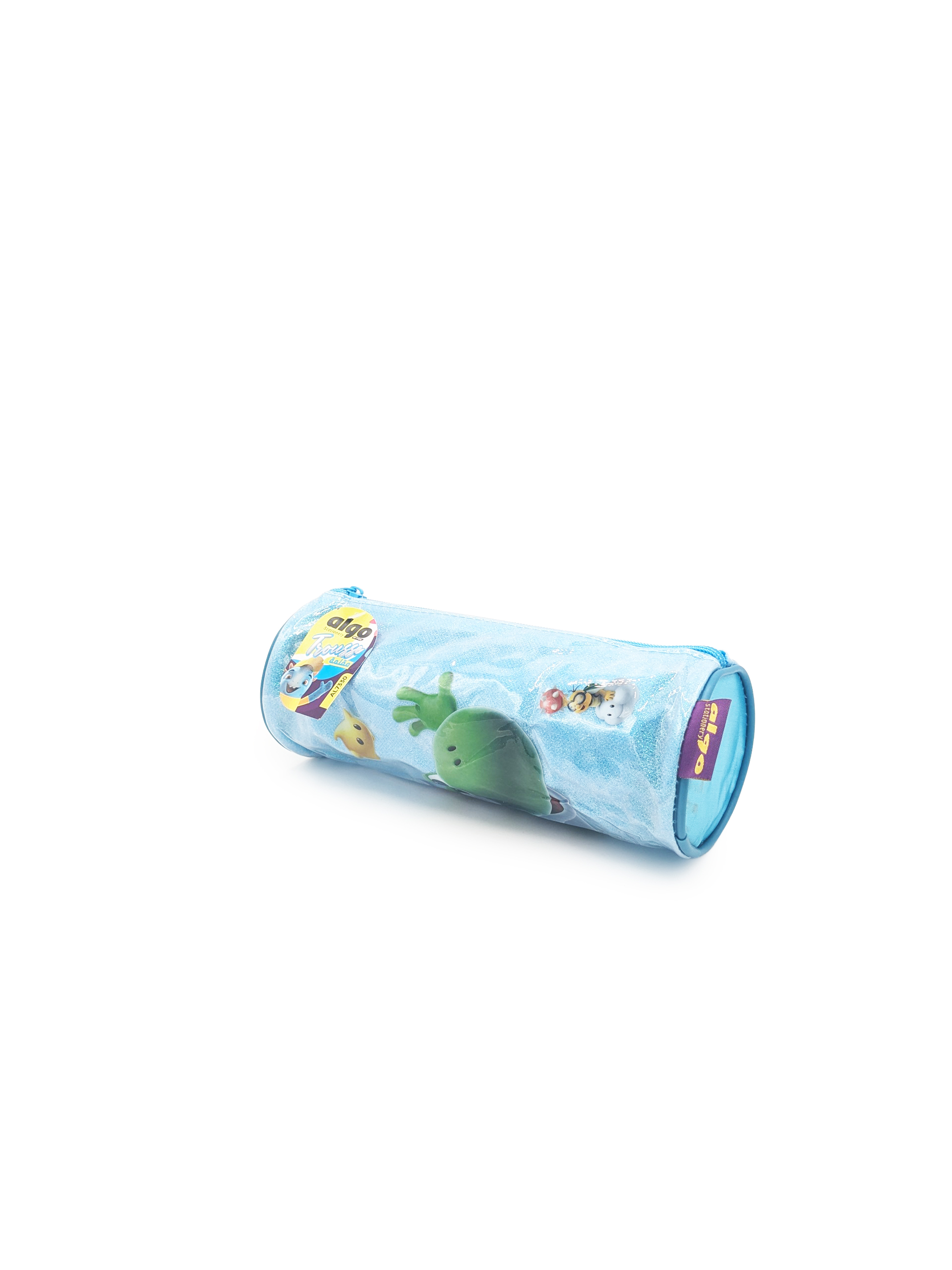Trousse scolaire ronde brillante – assortiment