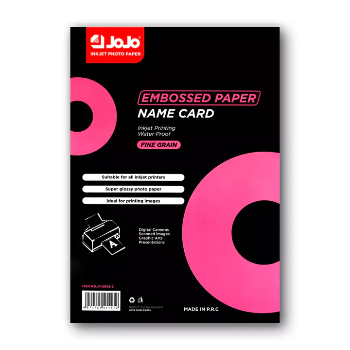 Papier gaufré pour cartes de visite Jojo Fine Grain A4 – 300g/m²
