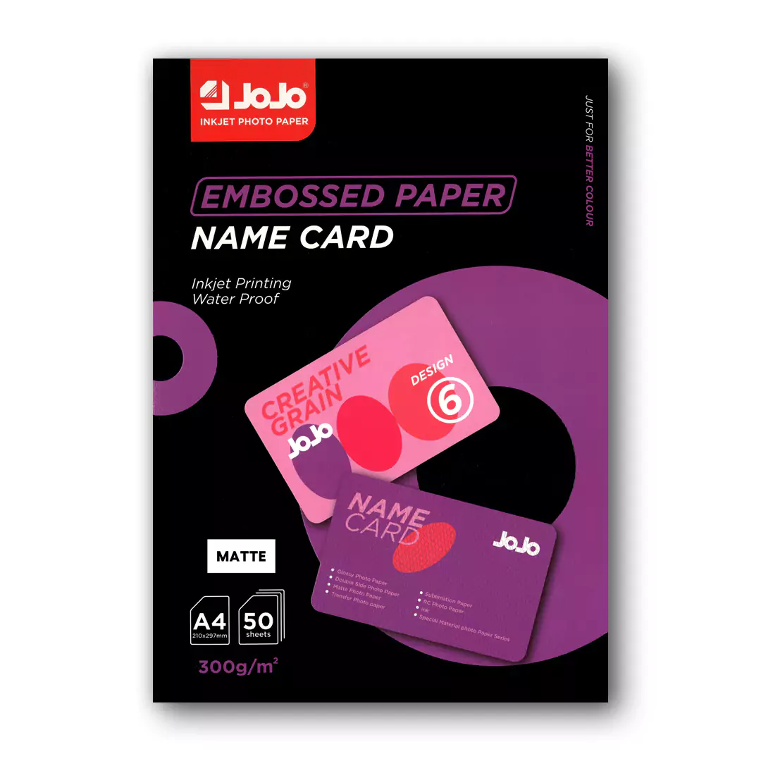 Papier gaufré pour cartes de visite Jojo Creative Grain A4 – 300g/m²